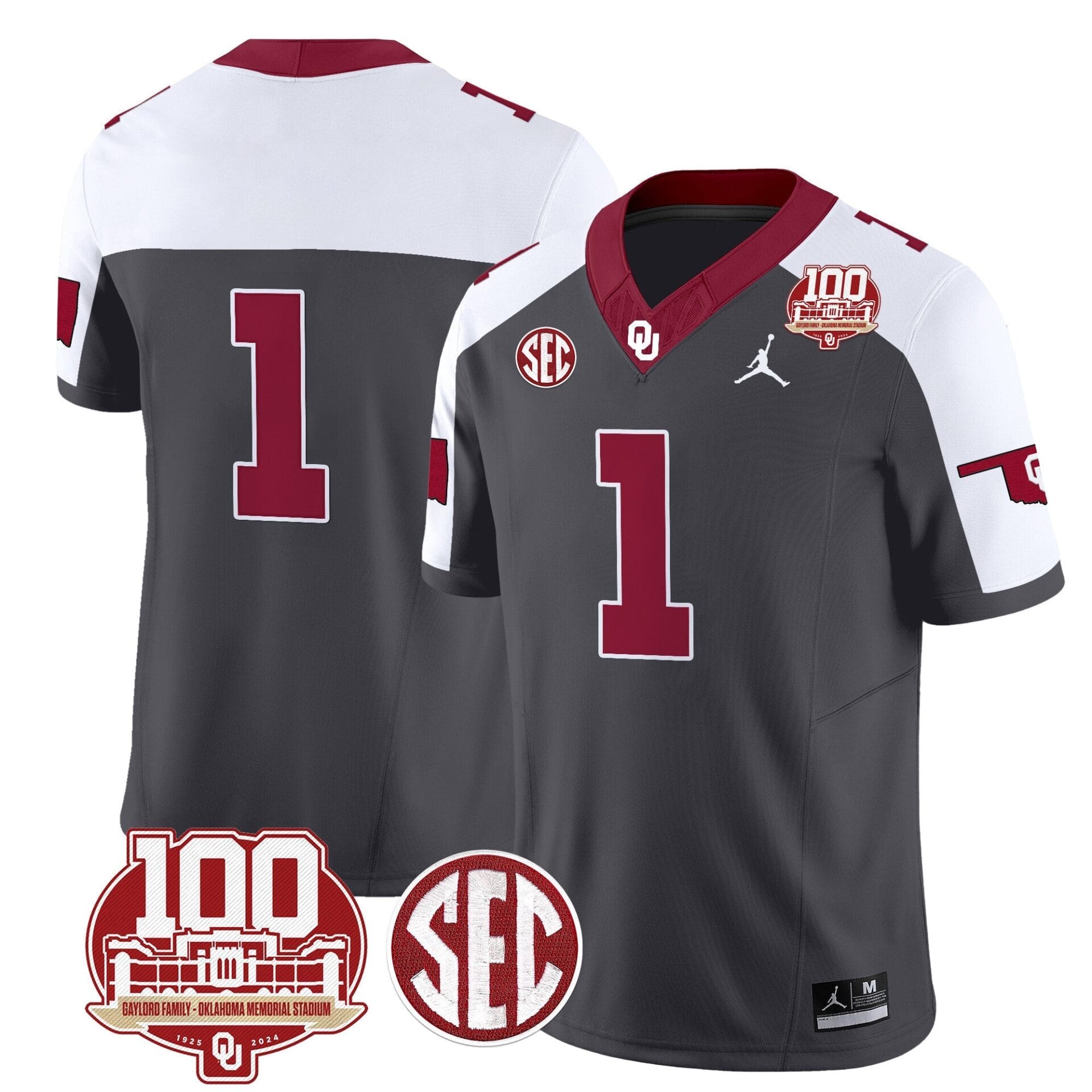 Oklahoma Sooners 100th Anniversary Patch Vapor Limited Jersey - All Stitched - Image 36