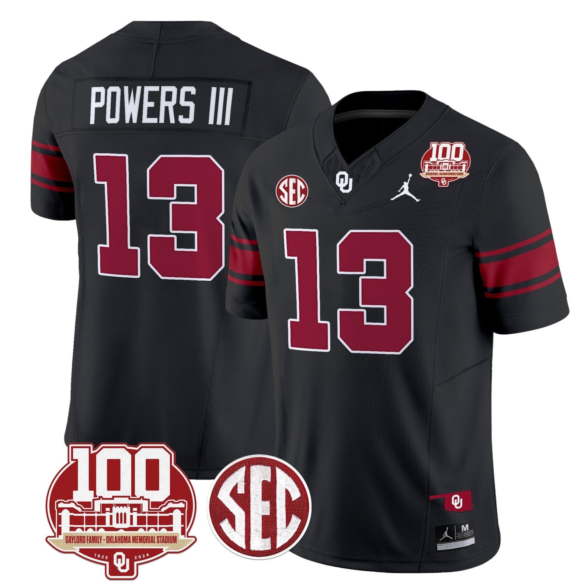 Oklahoma Sooners 100th Anniversary Patch Vapor Limited Jersey - All Stitched - Image 23