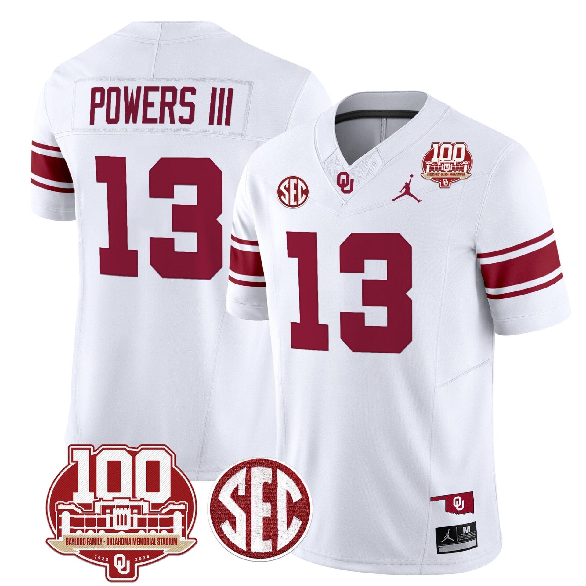 Oklahoma Sooners 100th Anniversary Patch Vapor Limited Jersey - All Stitched - Image 17