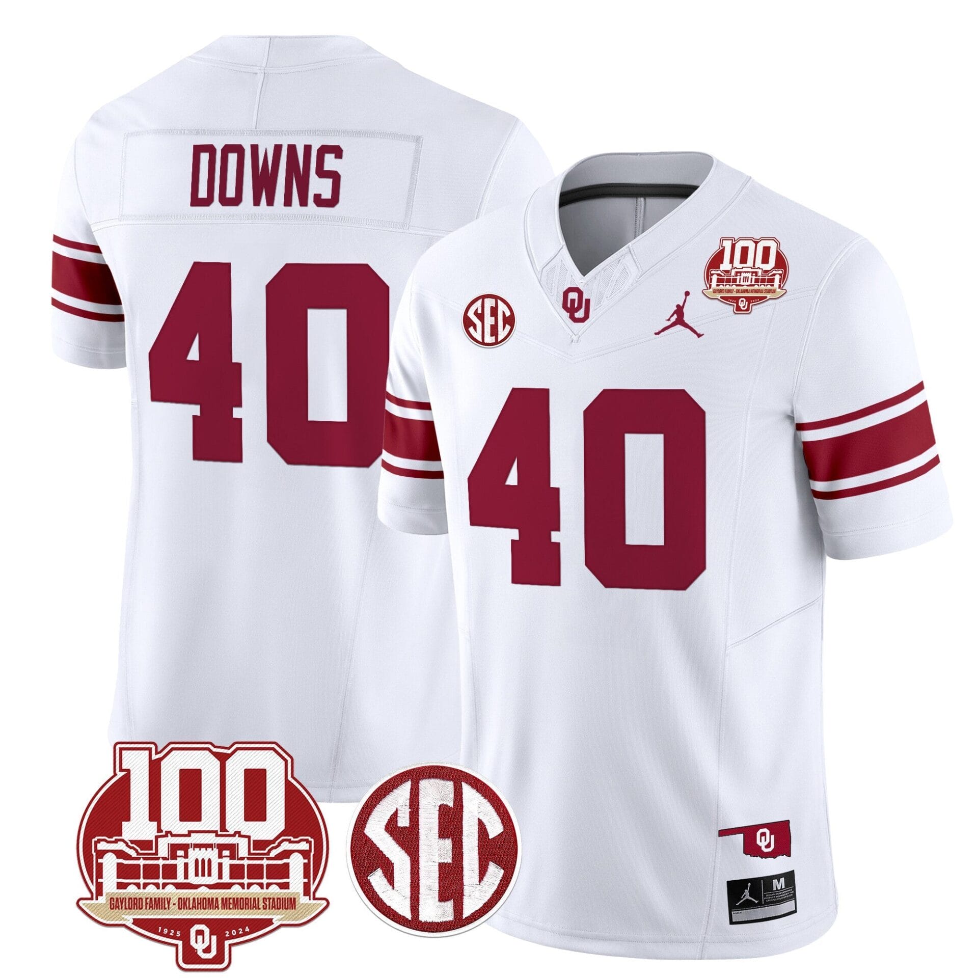 Oklahoma Sooners 100th Anniversary Patch Vapor Limited Jersey - All Stitched - Image 15