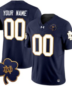 Alternative view of Notre Dame Fighting Irish 2024 Vapor Limited Custom Jersey V3 - All Stitched