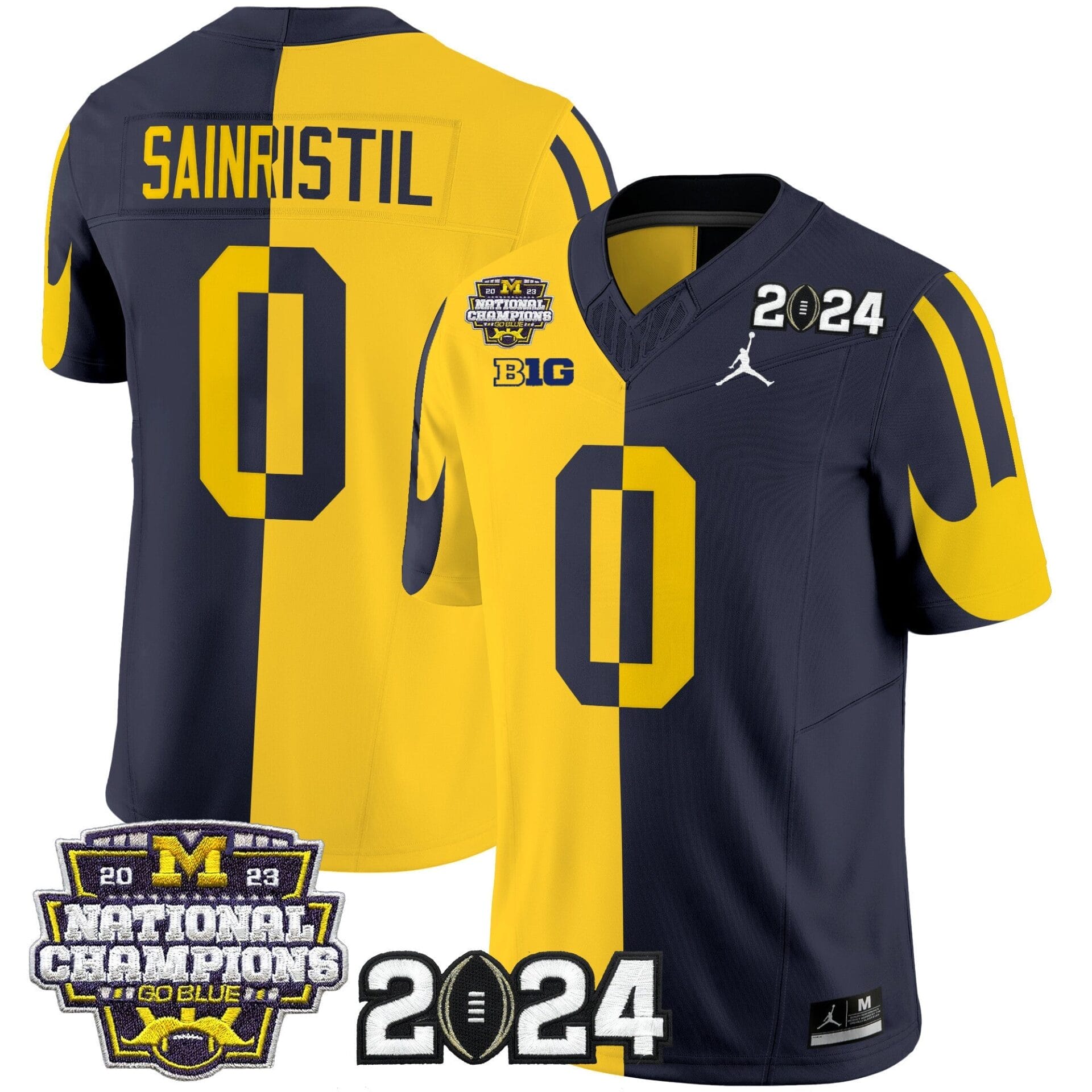Michigan Wolverines 2024 CFP & National Champions Patch Vapor Limited Jersey - All Stitched - Image 31