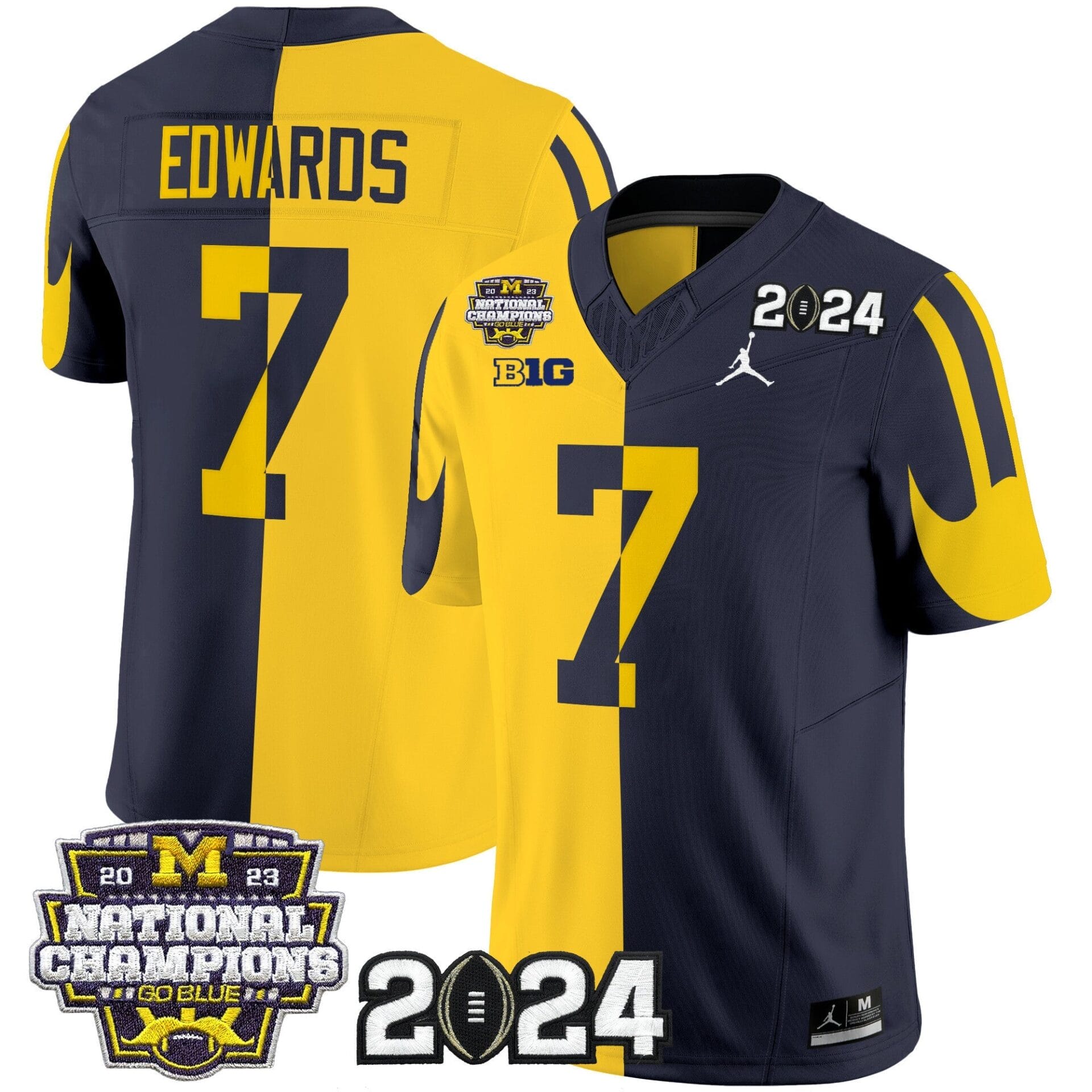 Michigan Wolverines 2024 CFP & National Champions Patch Vapor Limited Jersey - All Stitched - Image 29