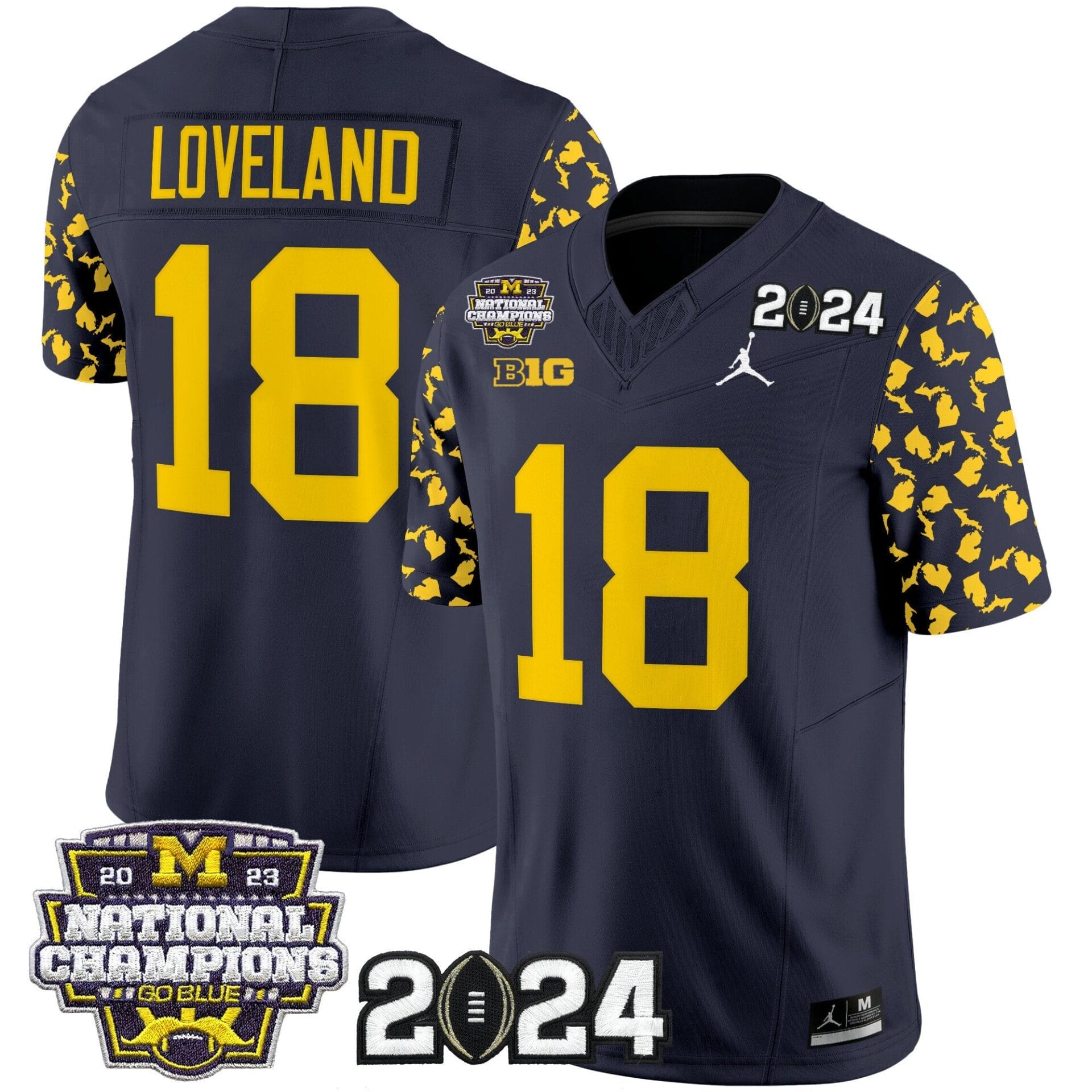 Michigan Wolverines 2024 Michigan State Style Vapor Limited Jersey - All Stitched - Image 3