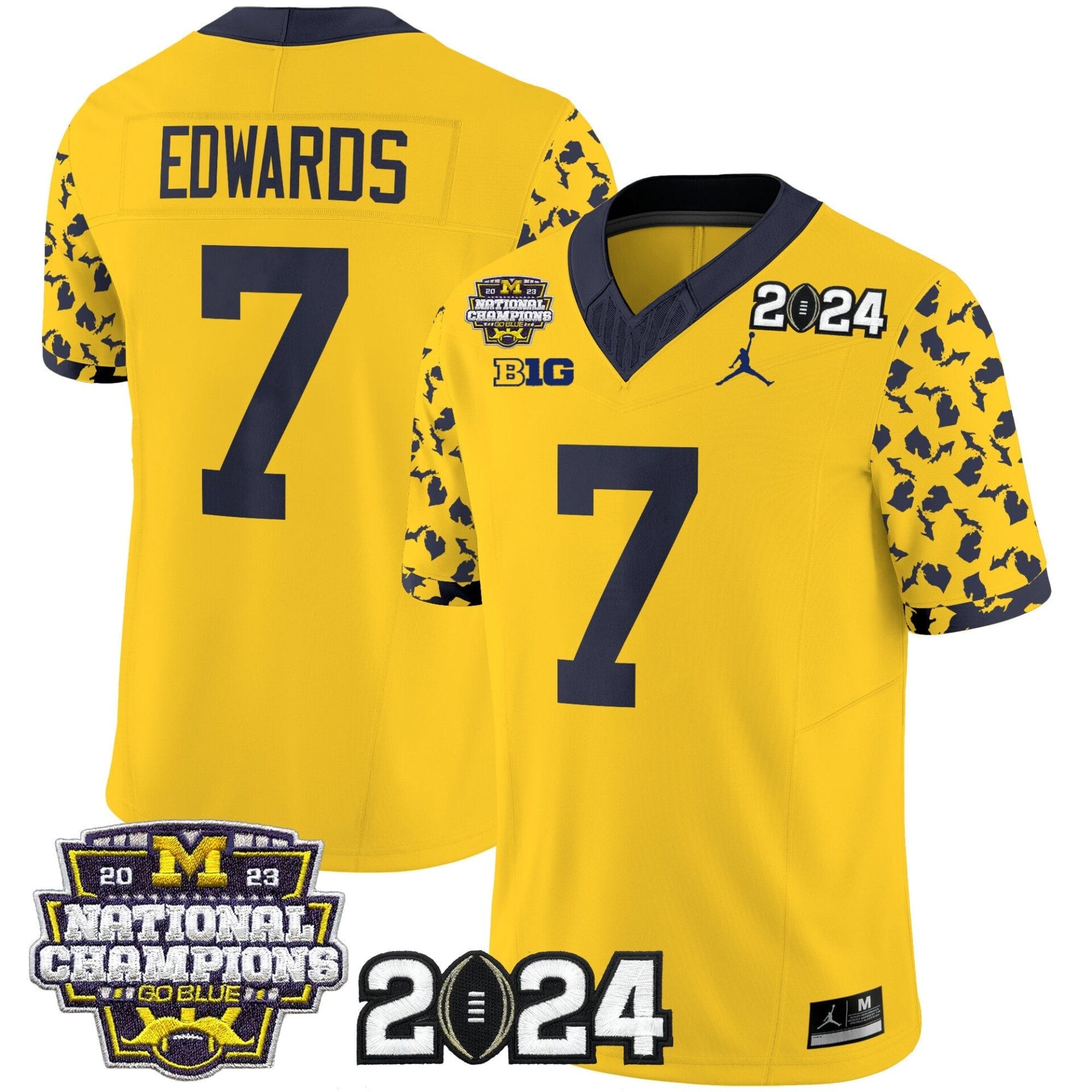 Michigan Wolverines 2024 Michigan State Style Vapor Limited Jersey - All Stitched - Image 13