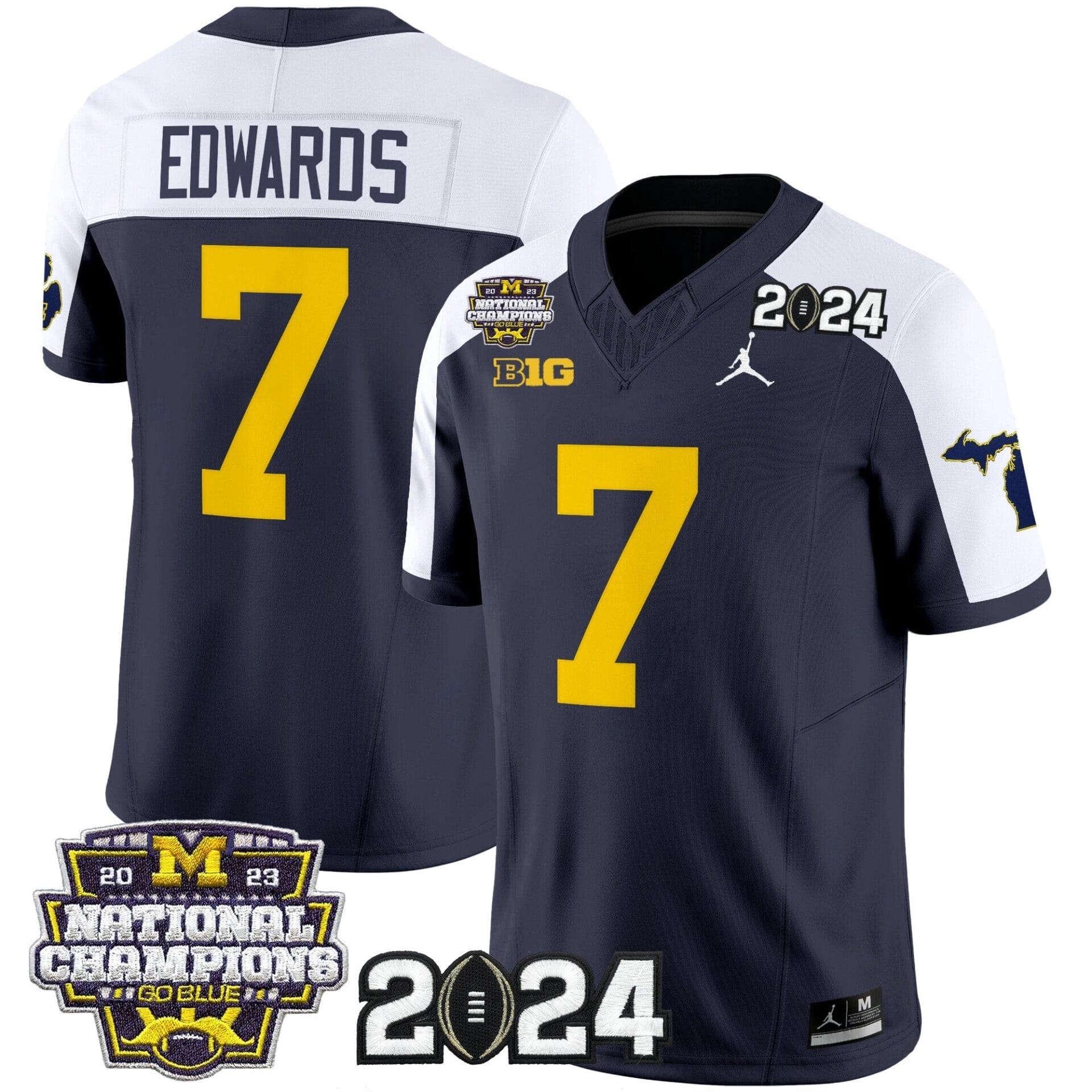 Michigan Wolverines 2024 Michigan State Style Vapor Limited Jersey - All Stitched - Image 37
