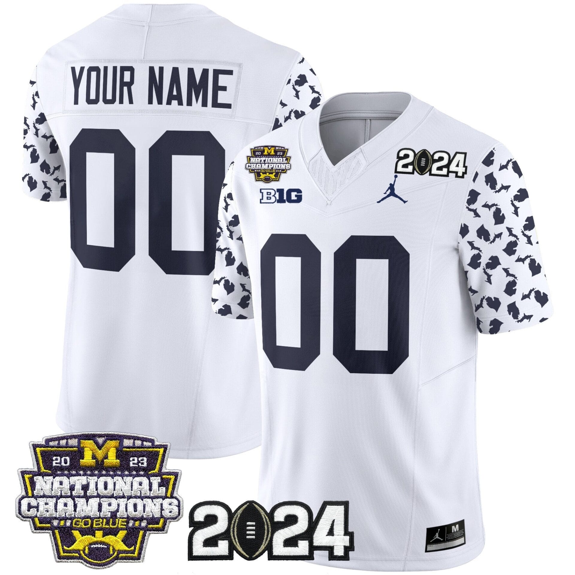 Michigan Wolverines 2024 Michigan State Style Vapor Limited Custom Jersey - All Stitched - Image 3
