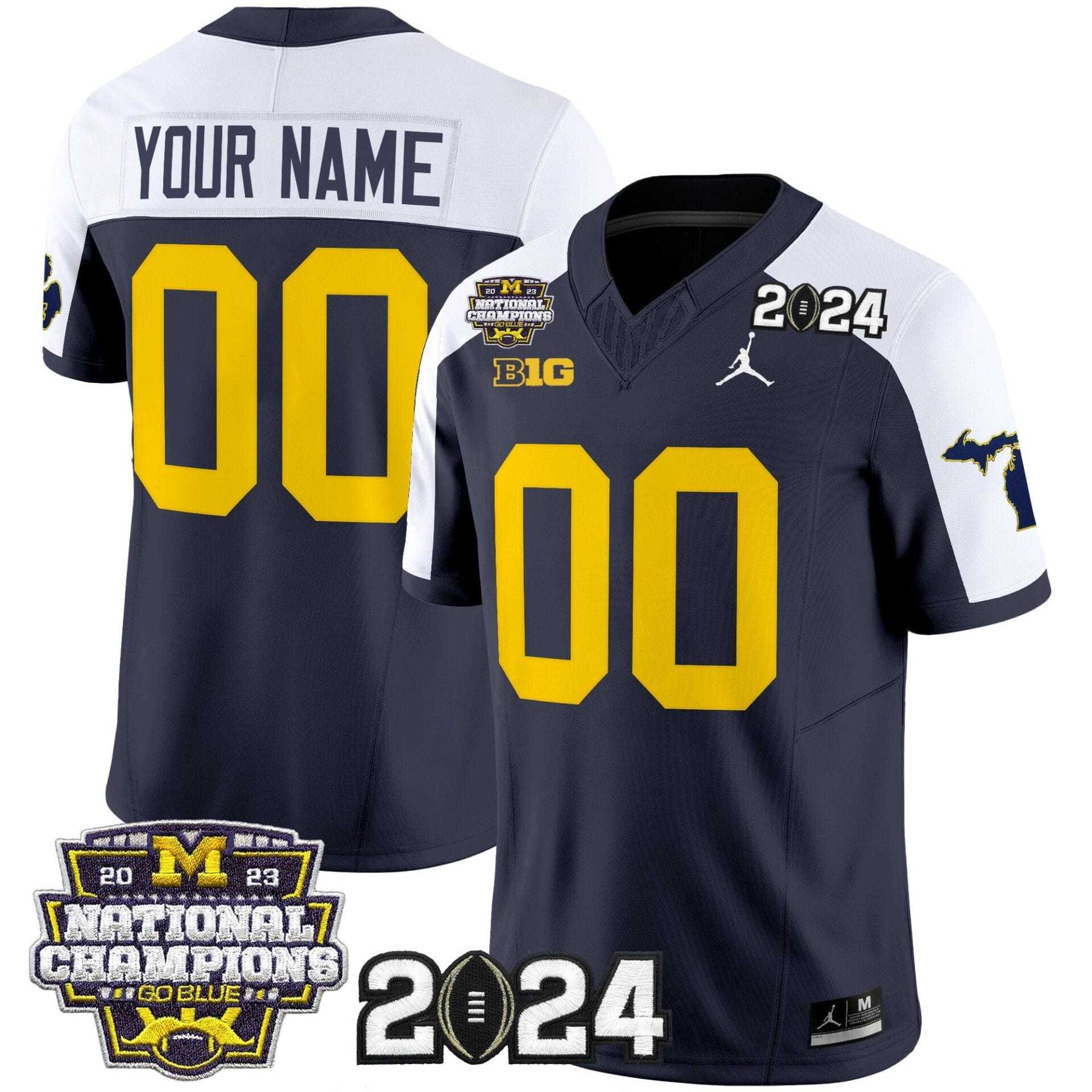 Michigan Wolverines 2024 Michigan State Style Vapor Limited Custom Jersey - All Stitched - Image 5