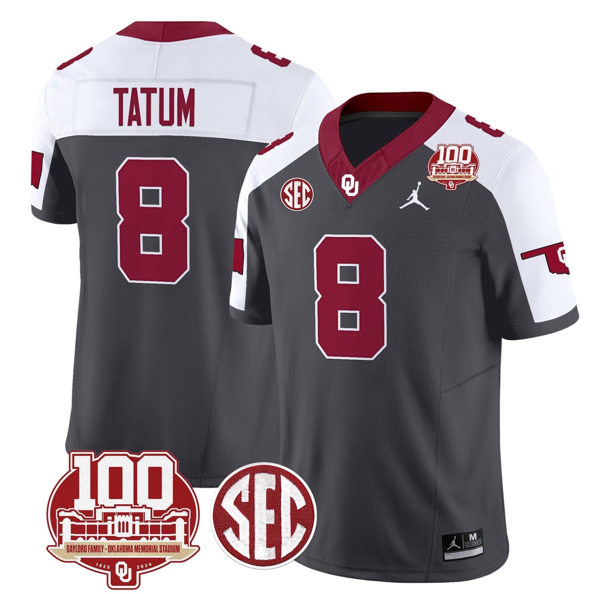 Oklahoma Sooners 100th Anniversary Patch Vapor Limited Jersey - All Stitched - Image 38