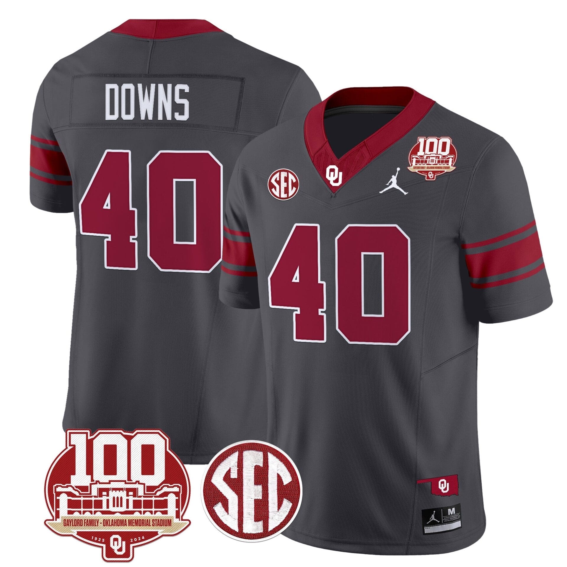 Oklahoma Sooners 100th Anniversary Patch Vapor Limited Jersey - All Stitched - Image 12