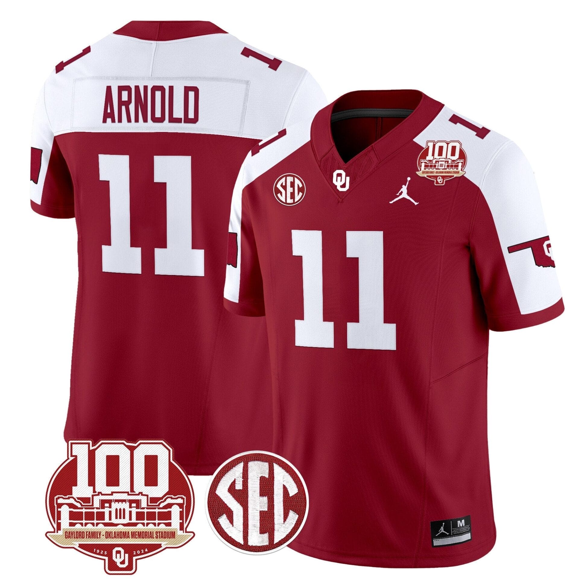 Oklahoma Sooners 100th Anniversary Patch Vapor Limited Jersey - All Stitched - Image 29