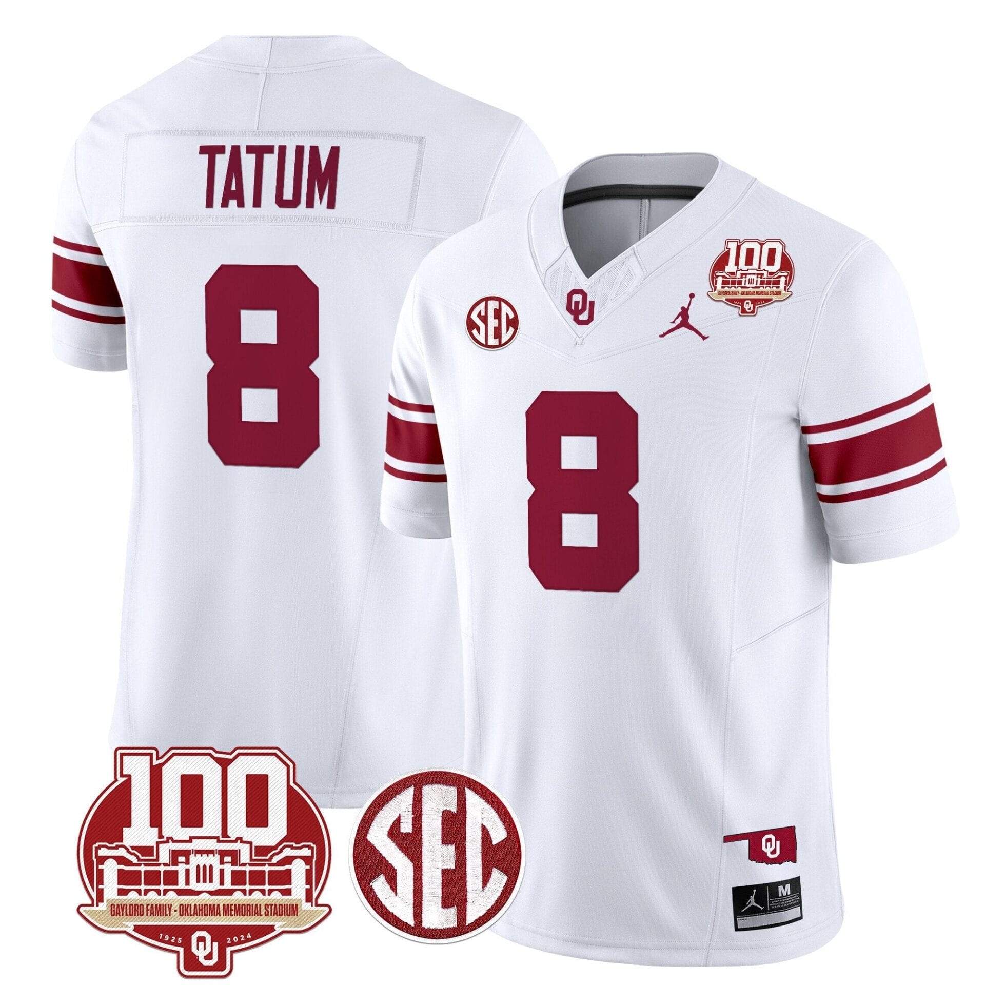 Oklahoma Sooners 100th Anniversary Patch Vapor Limited Jersey - All Stitched - Image 17