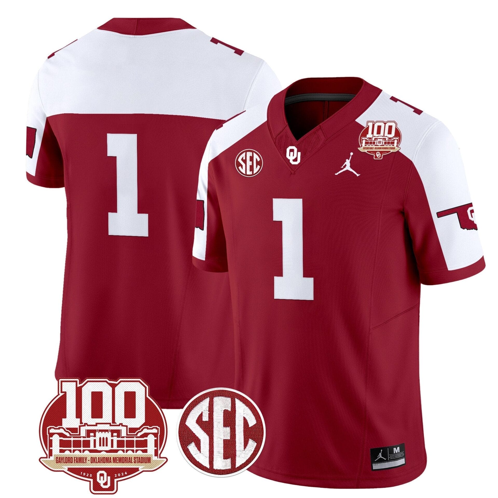 Oklahoma Sooners 100th Anniversary Patch Vapor Limited Jersey - All Stitched - Image 35
