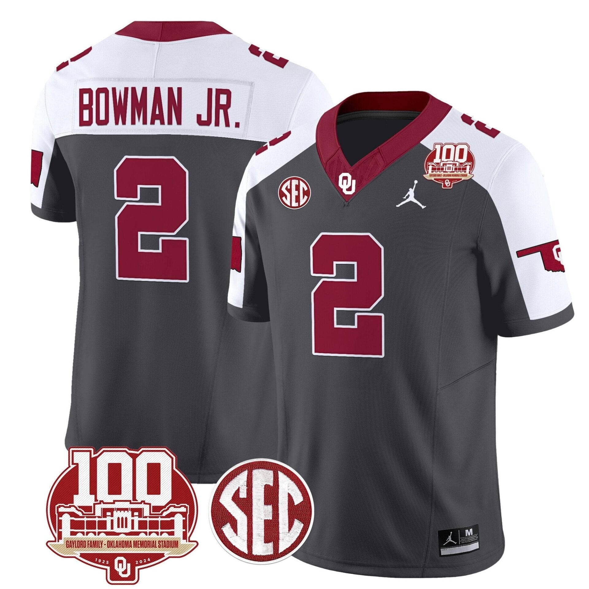 Oklahoma Sooners 100th Anniversary Patch Vapor Limited Jersey - All Stitched - Image 41