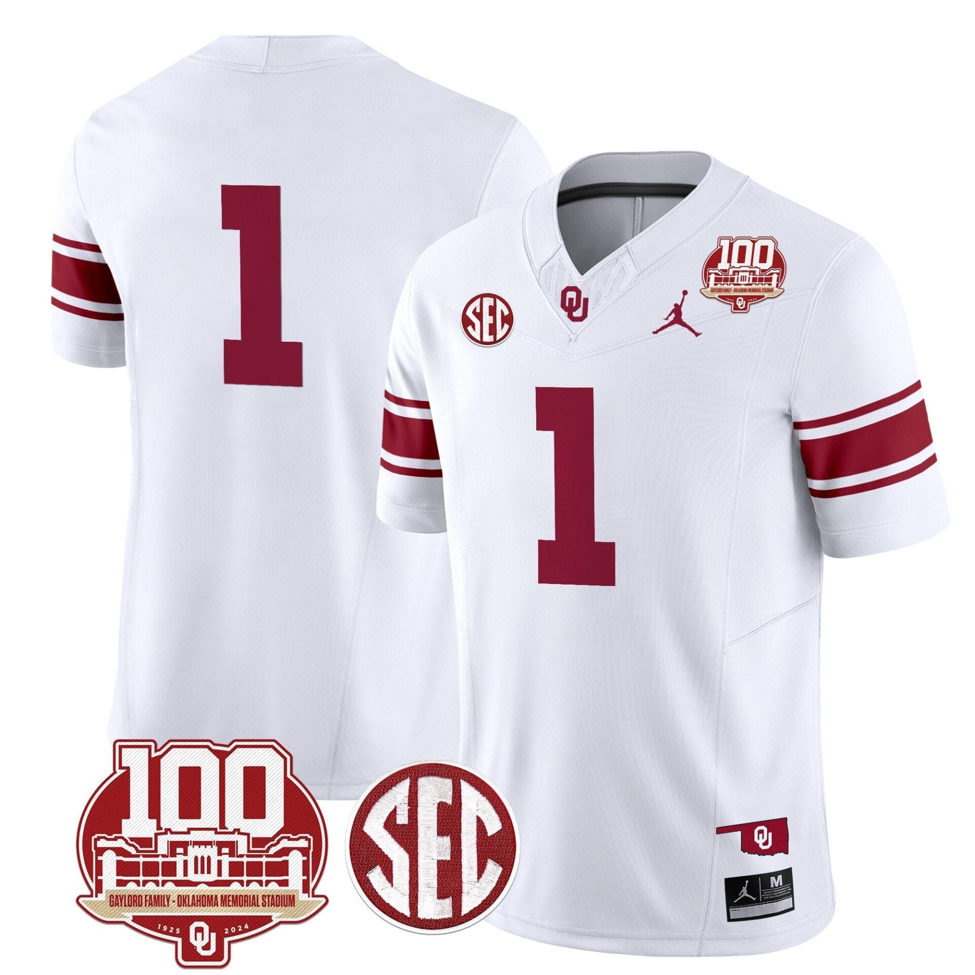 Oklahoma Sooners 100th Anniversary Patch Vapor Limited Jersey - All Stitched - Image 21