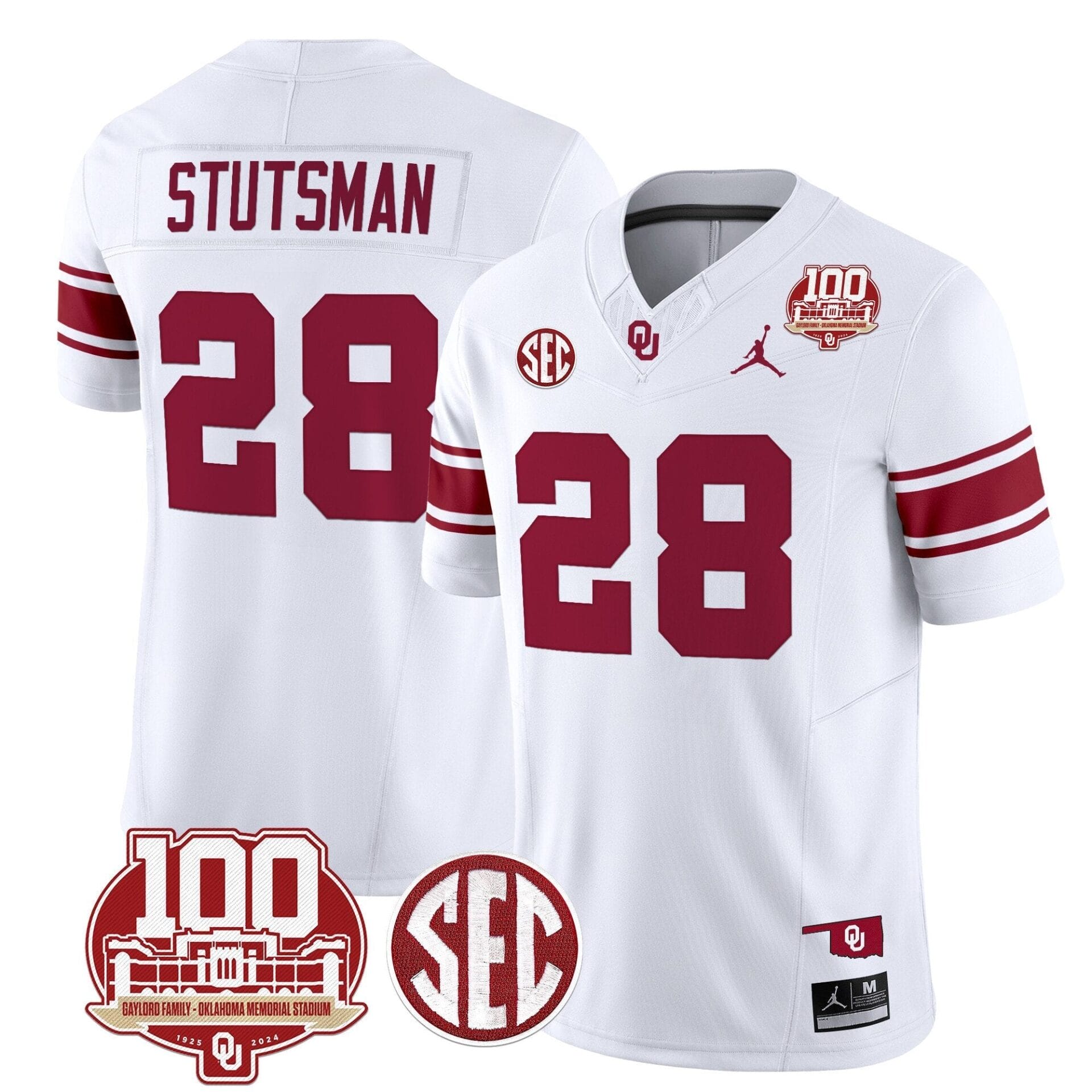 Oklahoma Sooners 100th Anniversary Patch Vapor Limited Jersey - All Stitched - Image 16