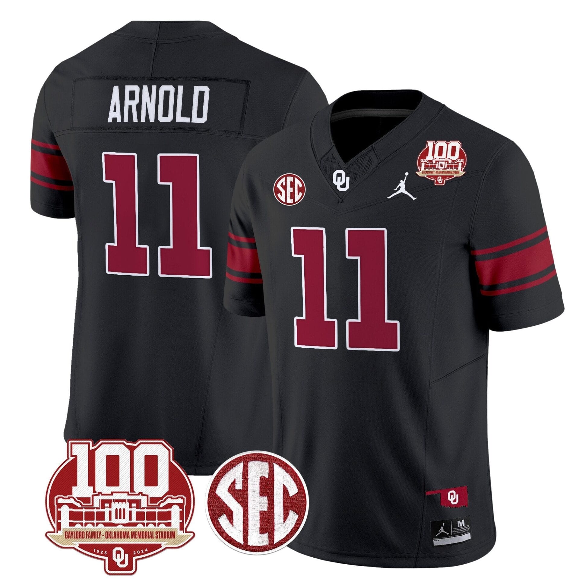 Oklahoma Sooners 100th Anniversary Patch Vapor Limited Jersey - All Stitched - Image 22