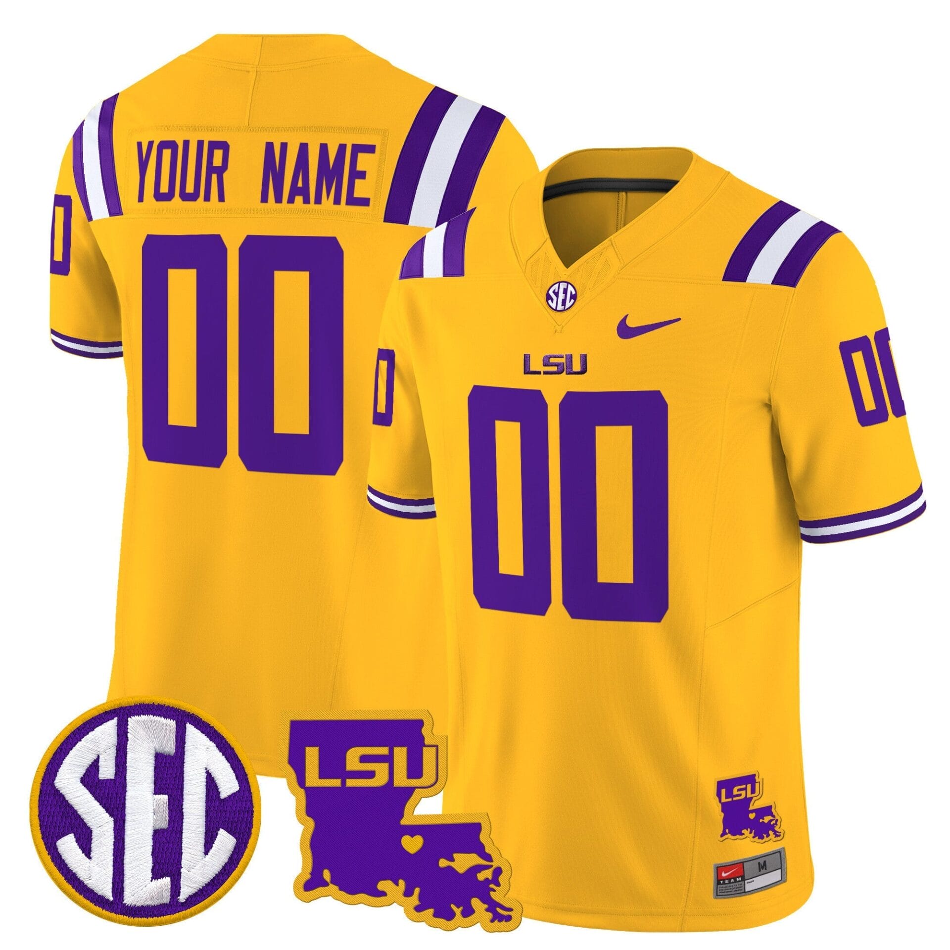 LSU Tigers 2024 Louisiana Patch Vapor Limited Custom Jersey - All Stitched - Image 4
