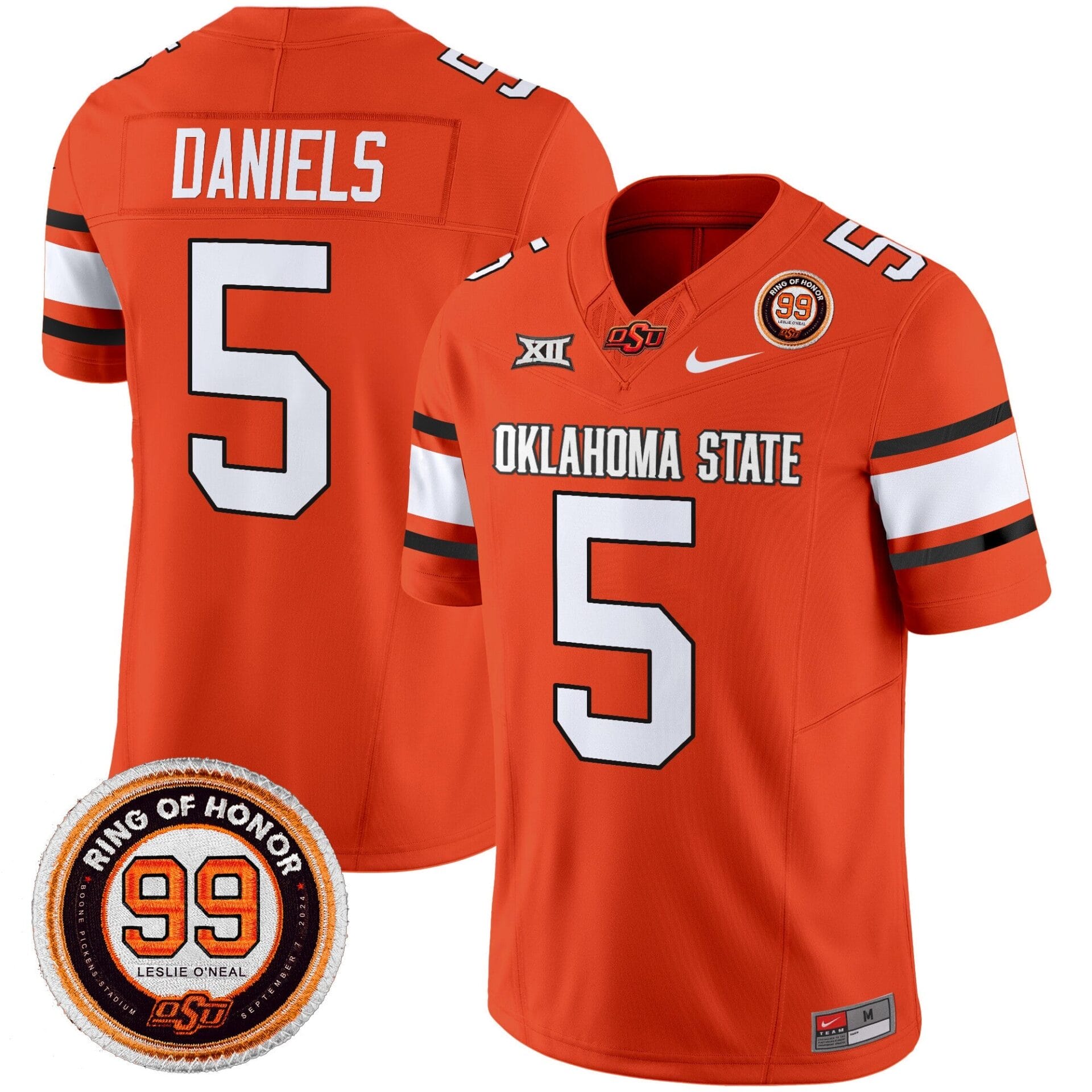 Oklahoma State Cowboys Leslie O'neal Patch Vapor Limited Jersey - All Stitched - Image 22