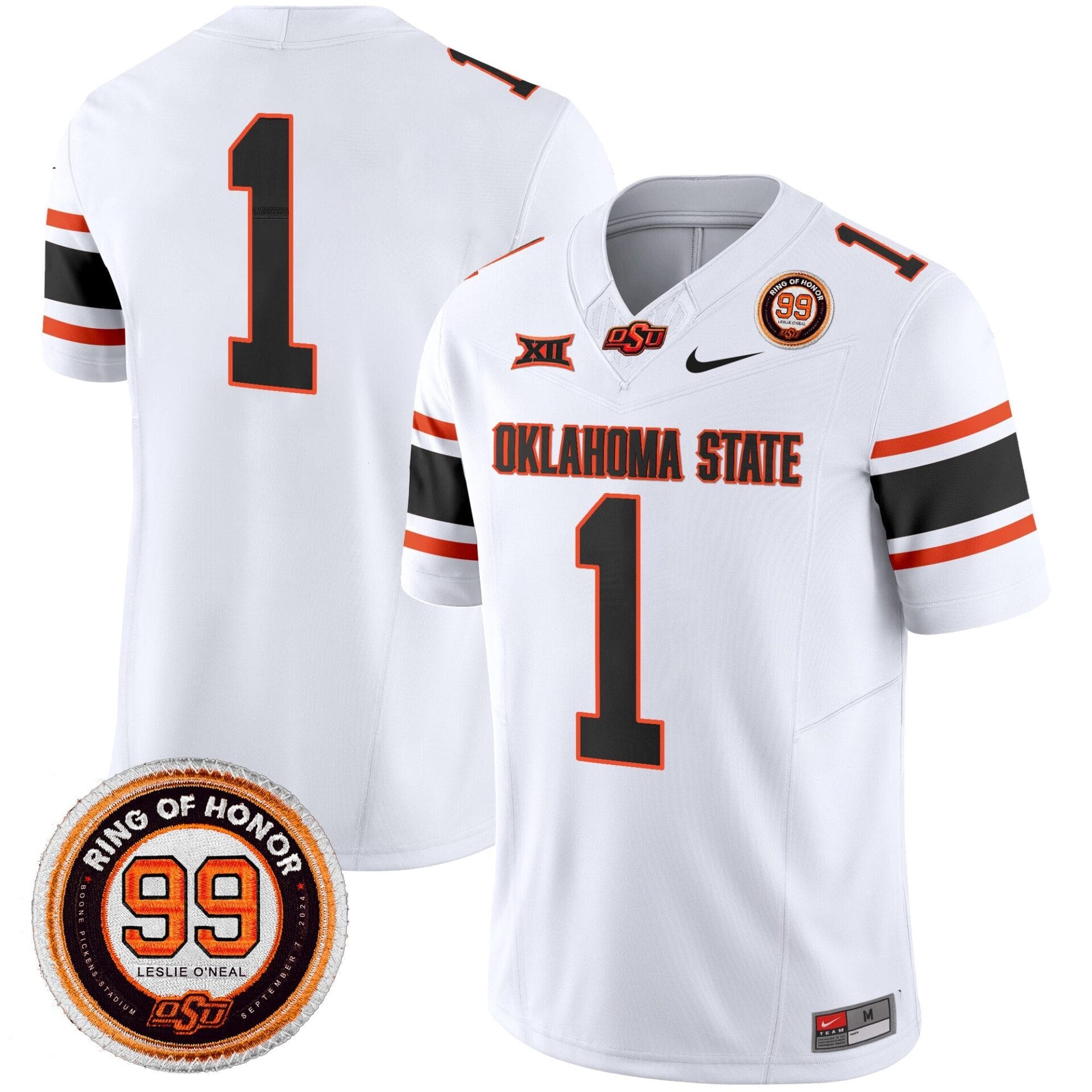 Oklahoma State Cowboys Leslie O'neal Patch Vapor Limited Jersey - All Stitched - Image 40