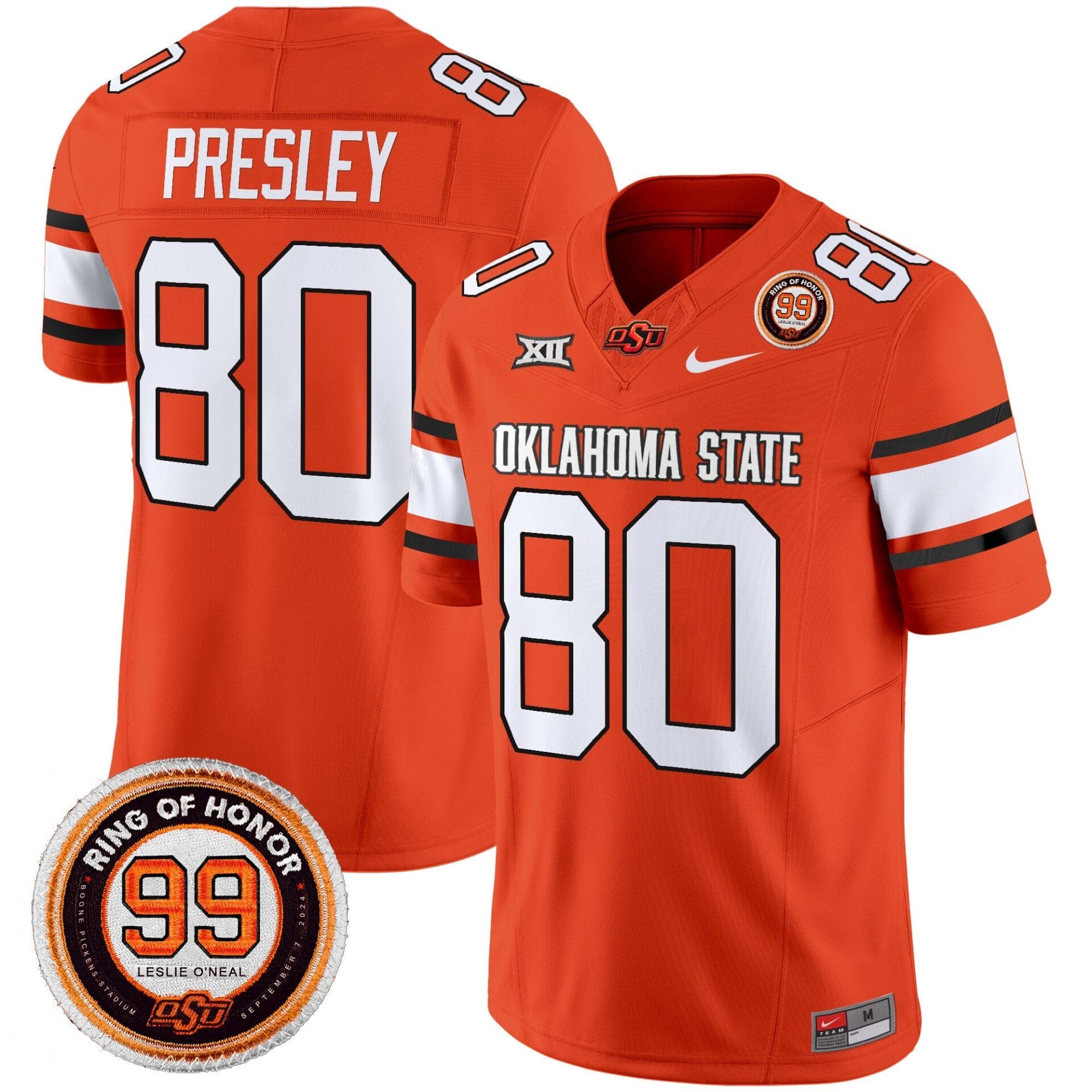 Oklahoma State Cowboys Leslie O'neal Patch Vapor Limited Jersey - All Stitched - Image 21