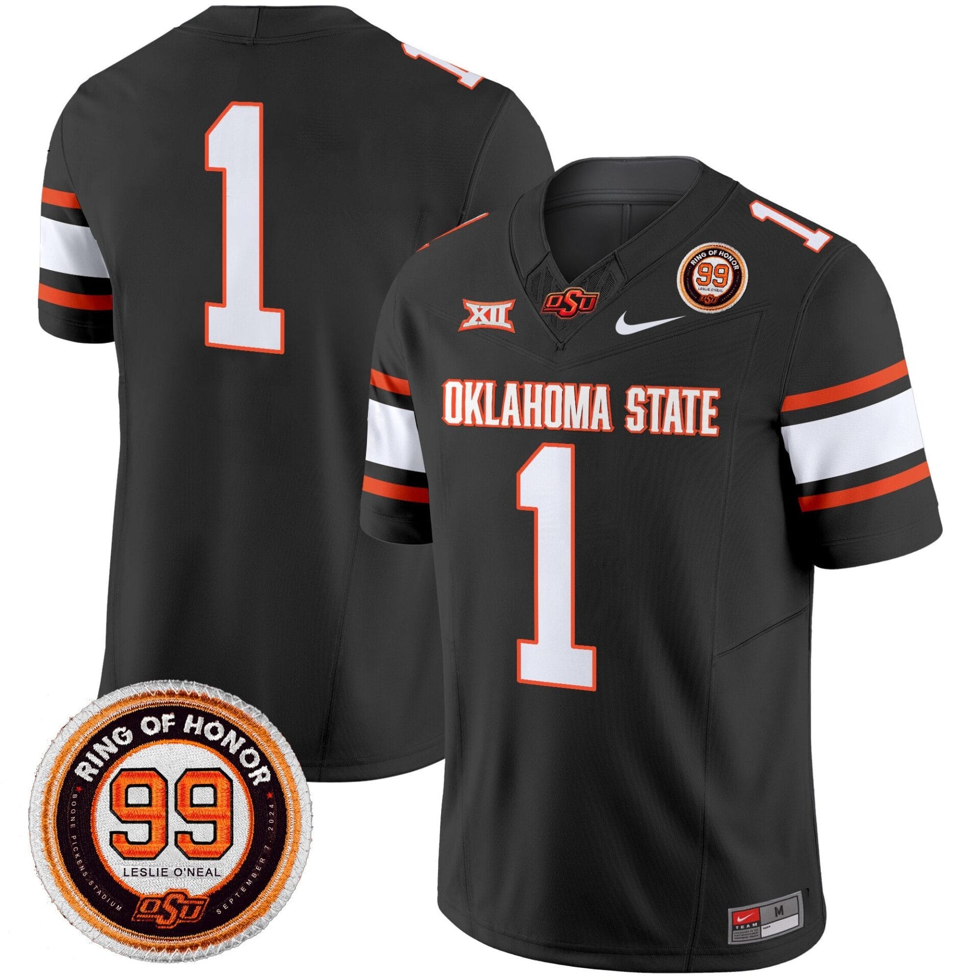 Oklahoma State Cowboys Leslie O'neal Patch Vapor Limited Jersey - All Stitched - Image 32