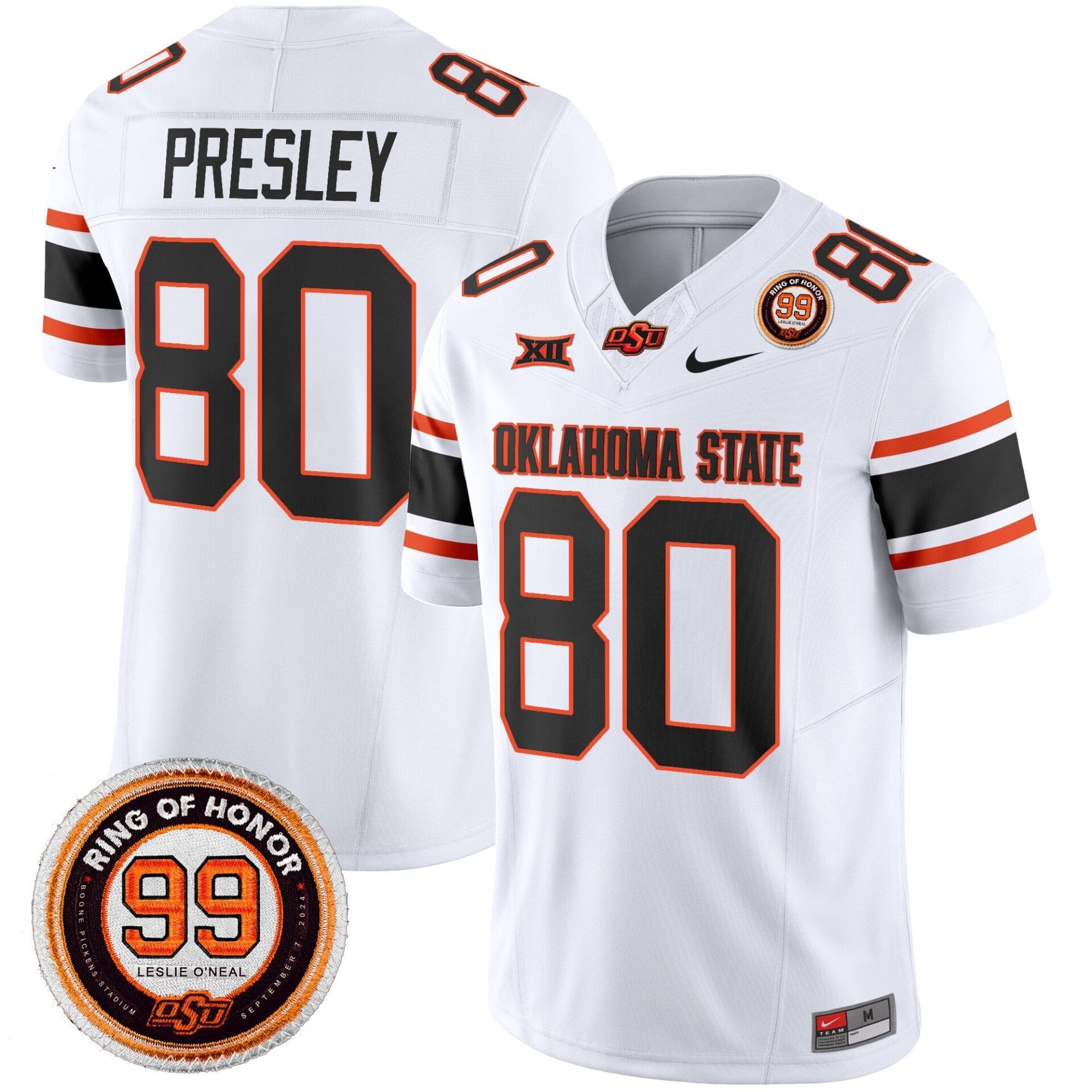 Oklahoma State Cowboys Leslie O'neal Patch Vapor Limited Jersey - All Stitched - Image 37