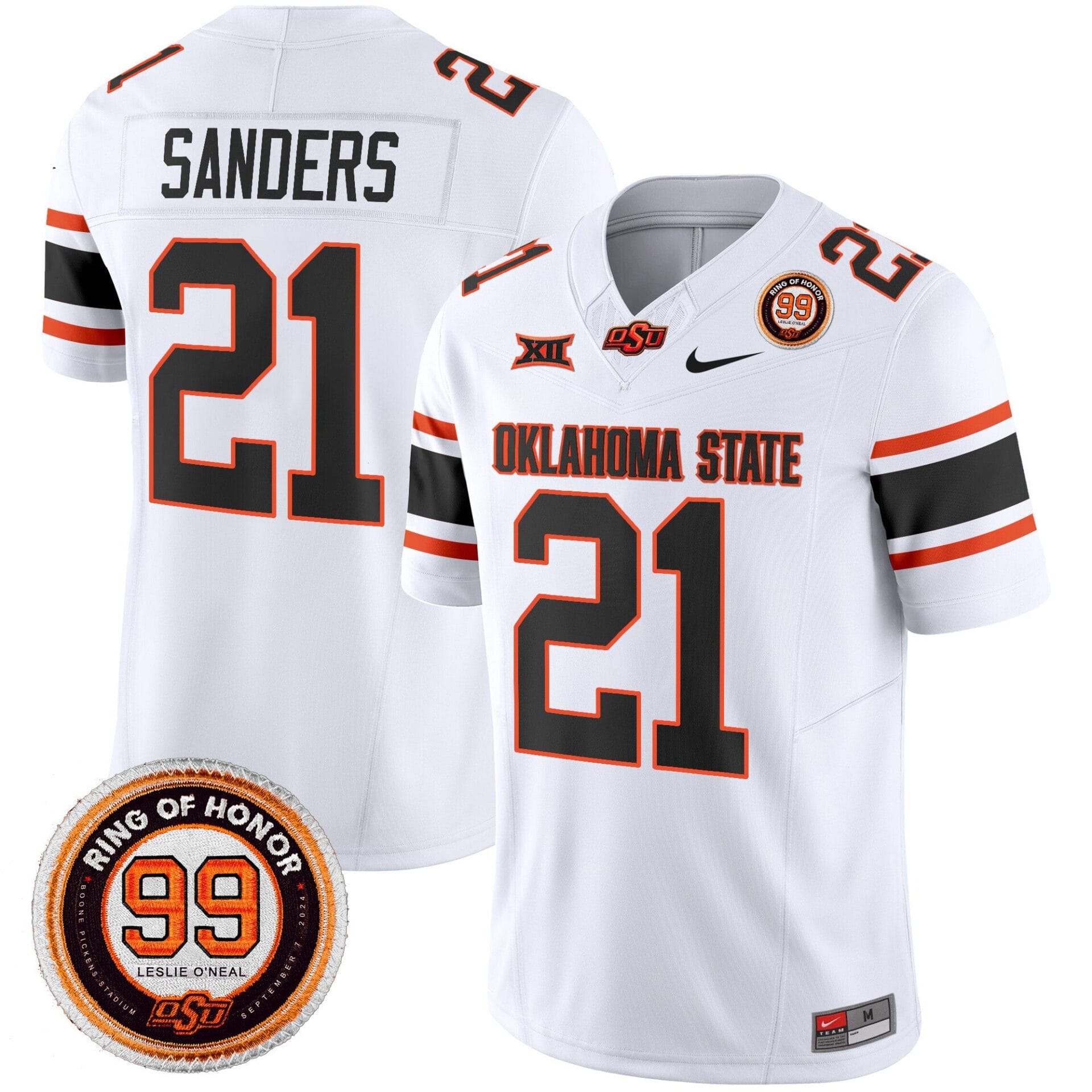 Oklahoma State Cowboys Leslie O'neal Patch Vapor Limited Jersey - All Stitched - Image 39