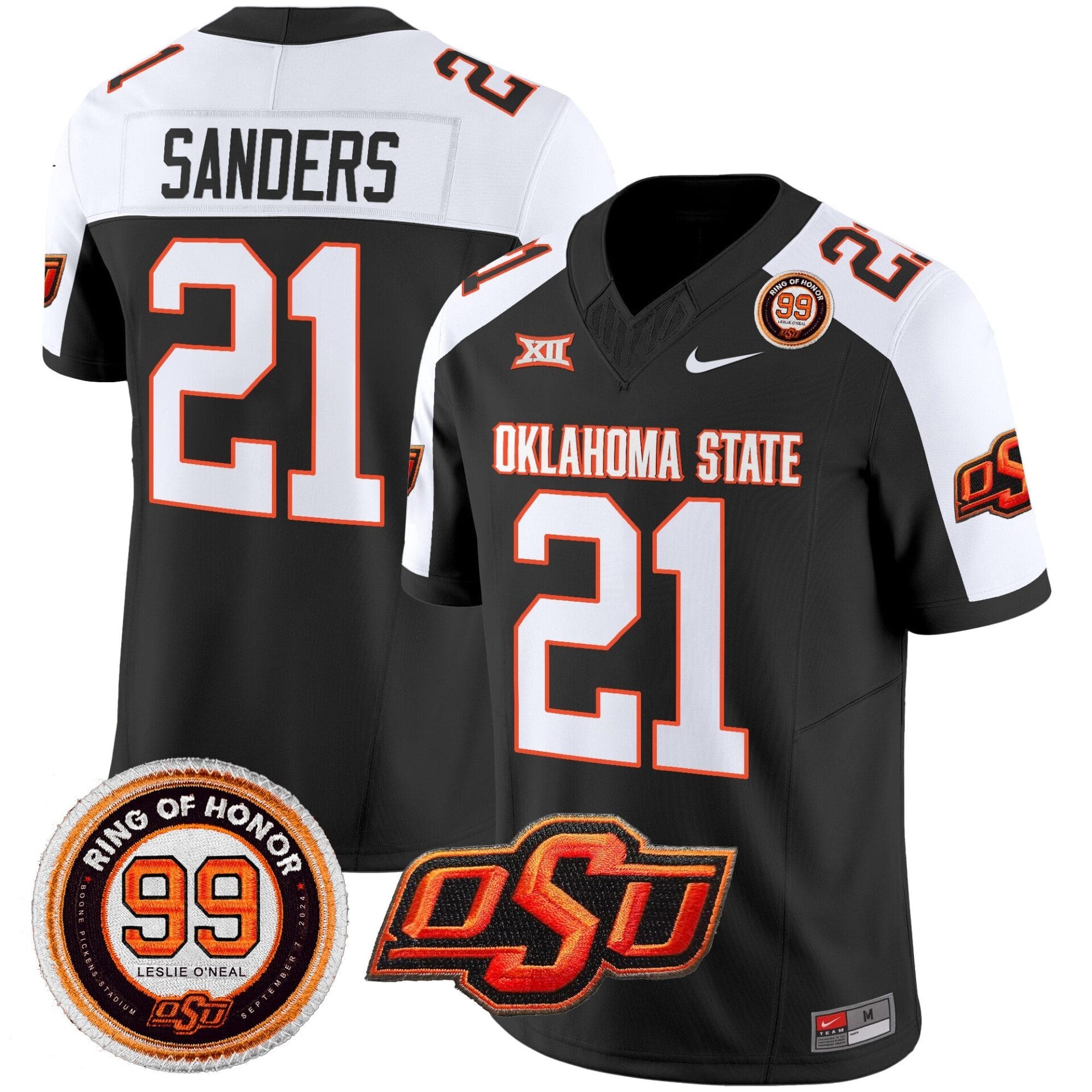 Oklahoma State Cowboys Leslie O'neal Patch Vapor Limited Jersey - All Stitched - Image 7
