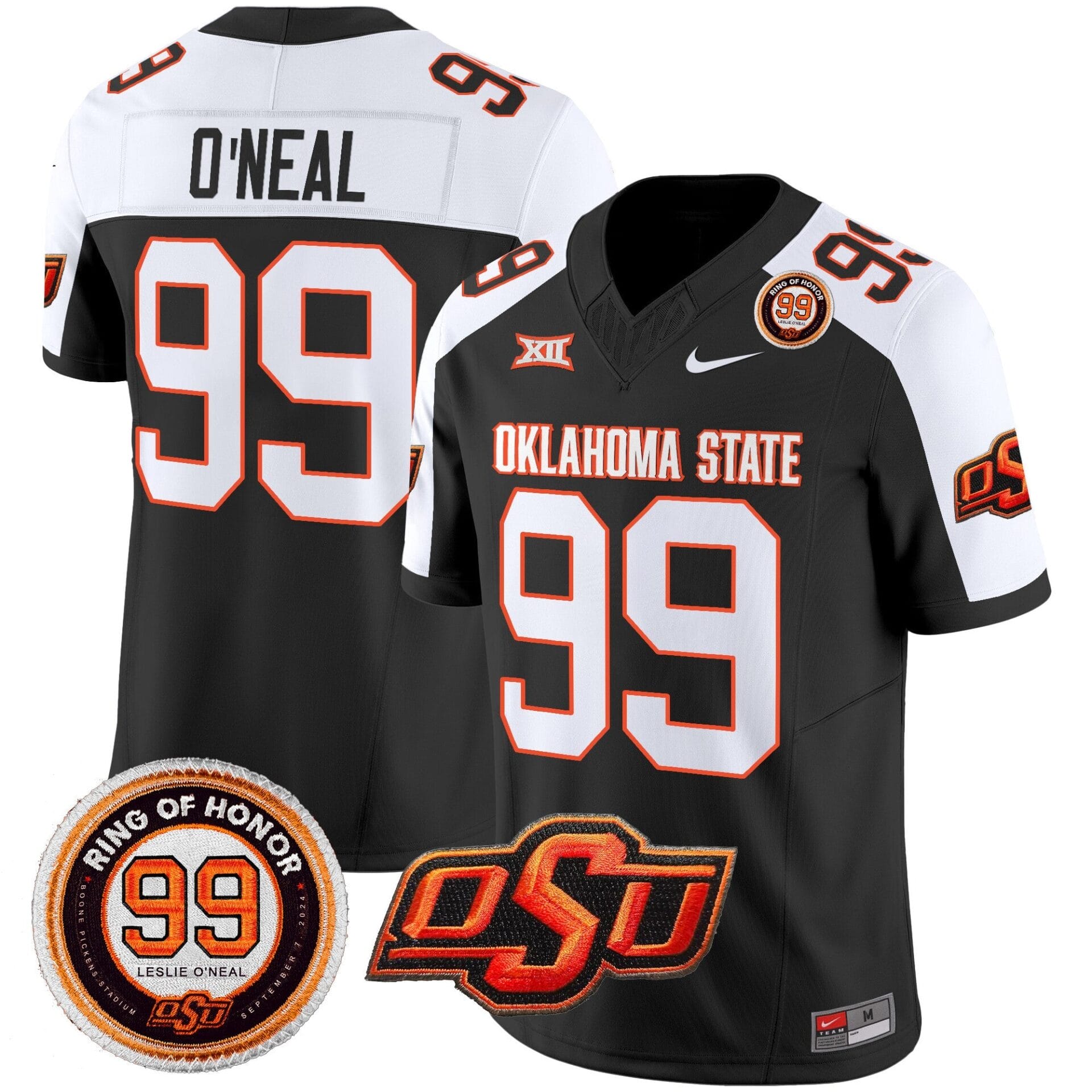 Oklahoma State Cowboys Leslie O'neal Patch Vapor Limited Jersey - All Stitched - Image 2