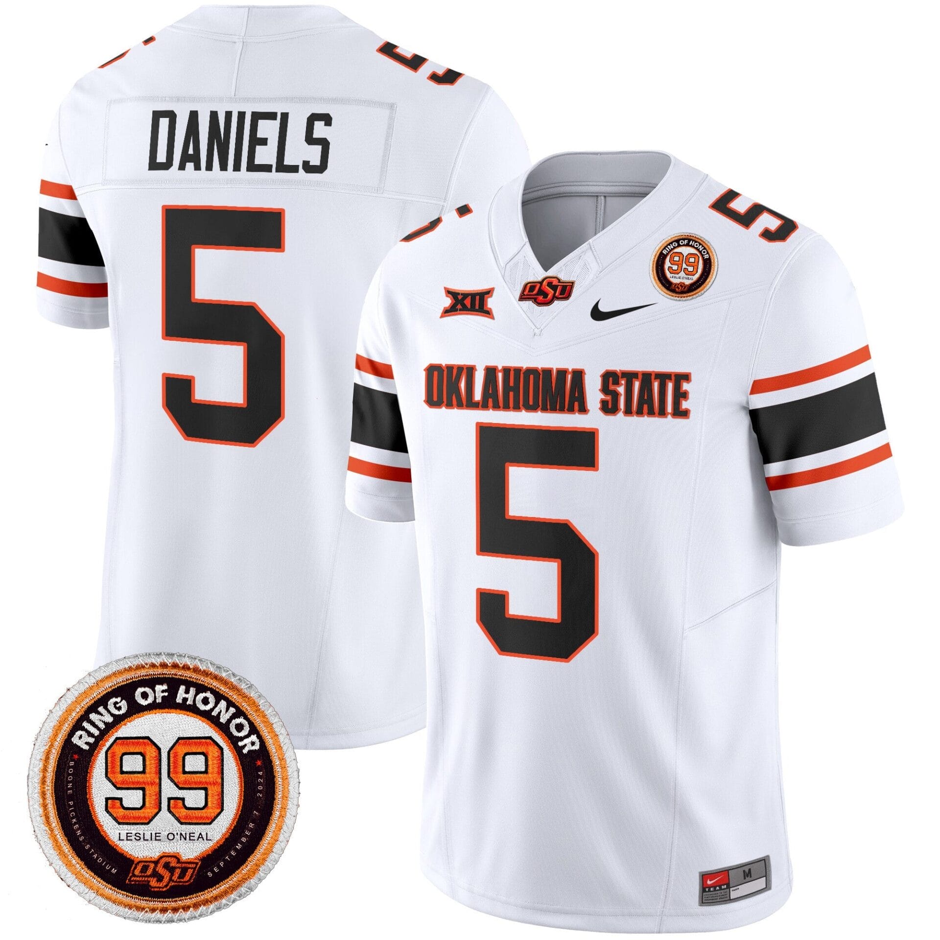 Oklahoma State Cowboys Leslie O'neal Patch Vapor Limited Jersey - All Stitched - Image 38
