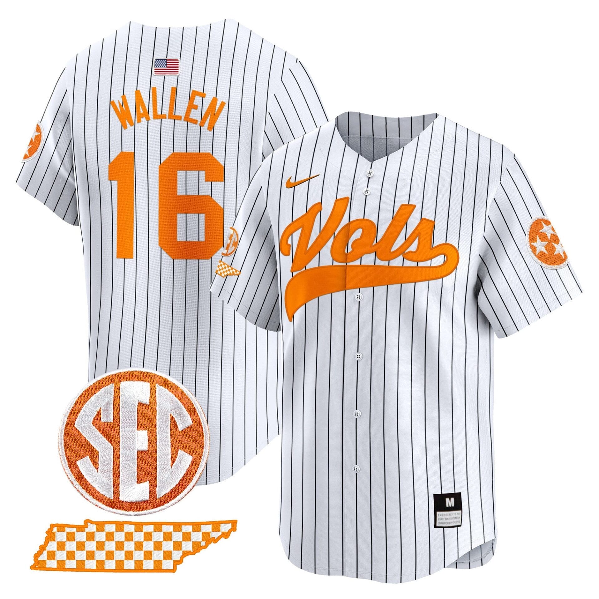Tennessee Volunteers 2024 Vapor Premier Limited Baseball Jersey - All Stitched - Image 32