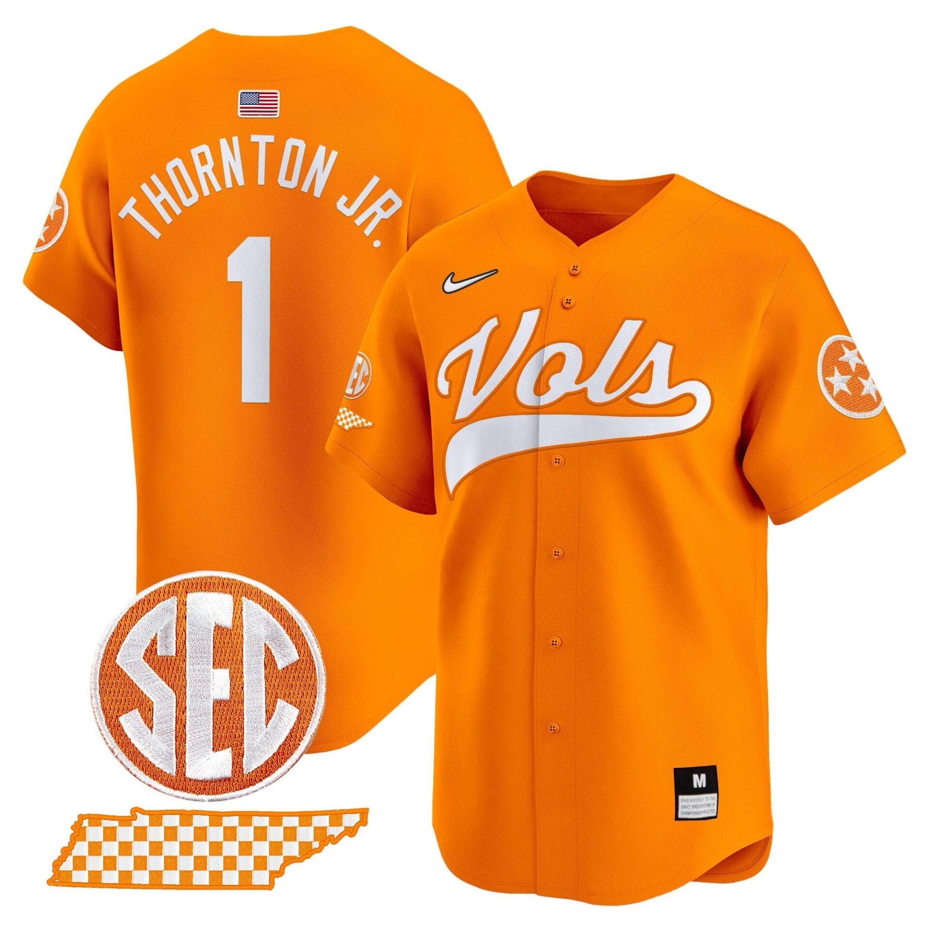 Tennessee Volunteers 2024 Vapor Premier Limited Baseball Jersey - All Stitched - Image 25