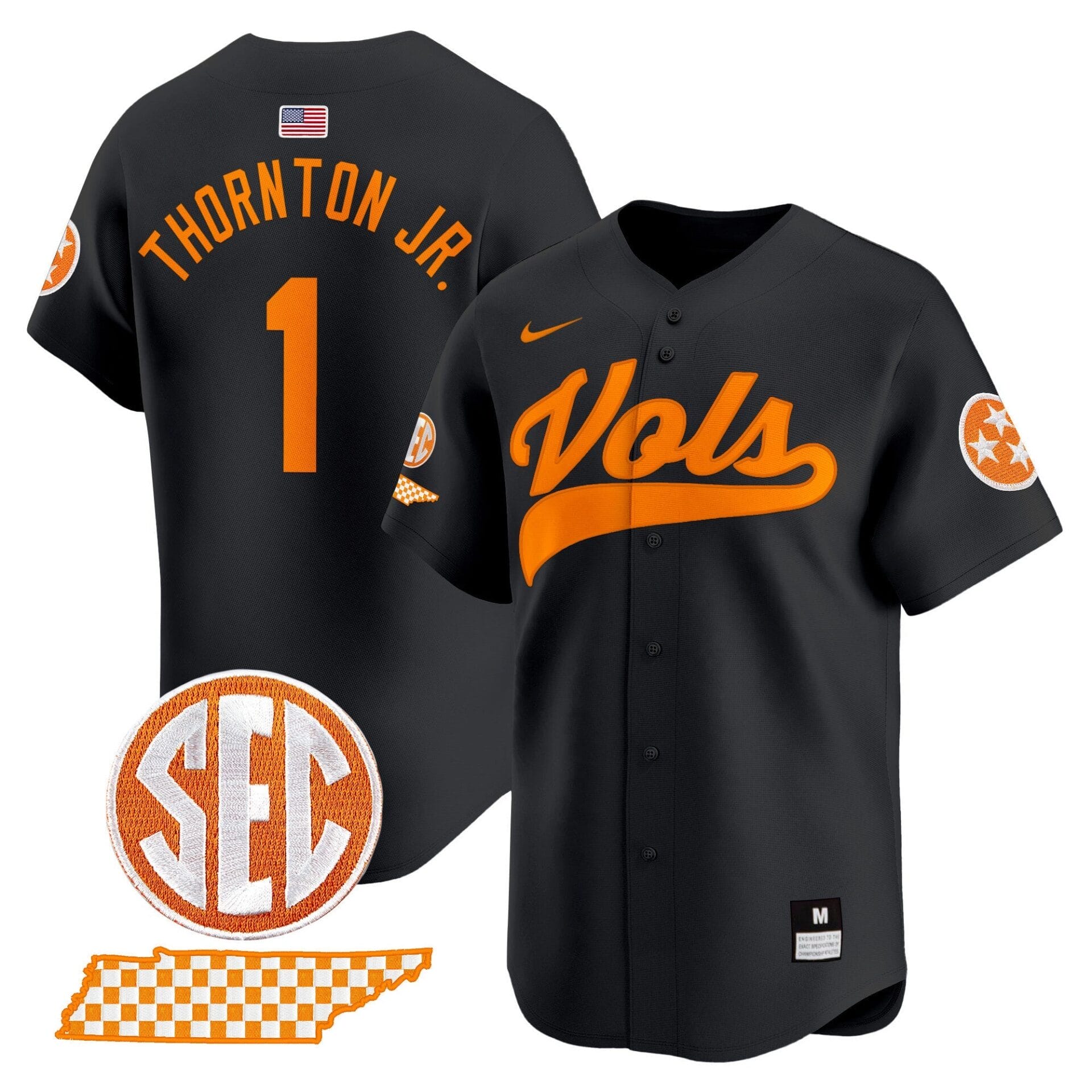 Tennessee Volunteers 2024 Vapor Premier Limited Baseball Jersey - All Stitched - Image 7