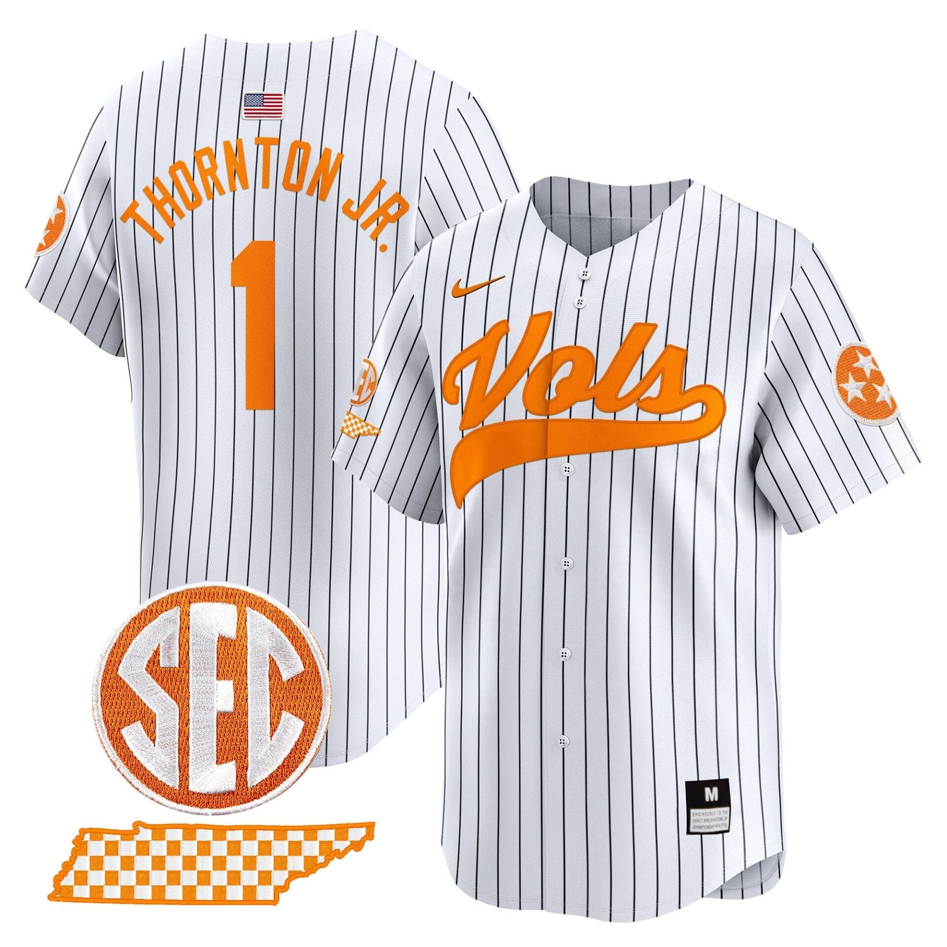 Tennessee Volunteers 2024 Vapor Premier Limited Baseball Jersey - All Stitched - Image 34