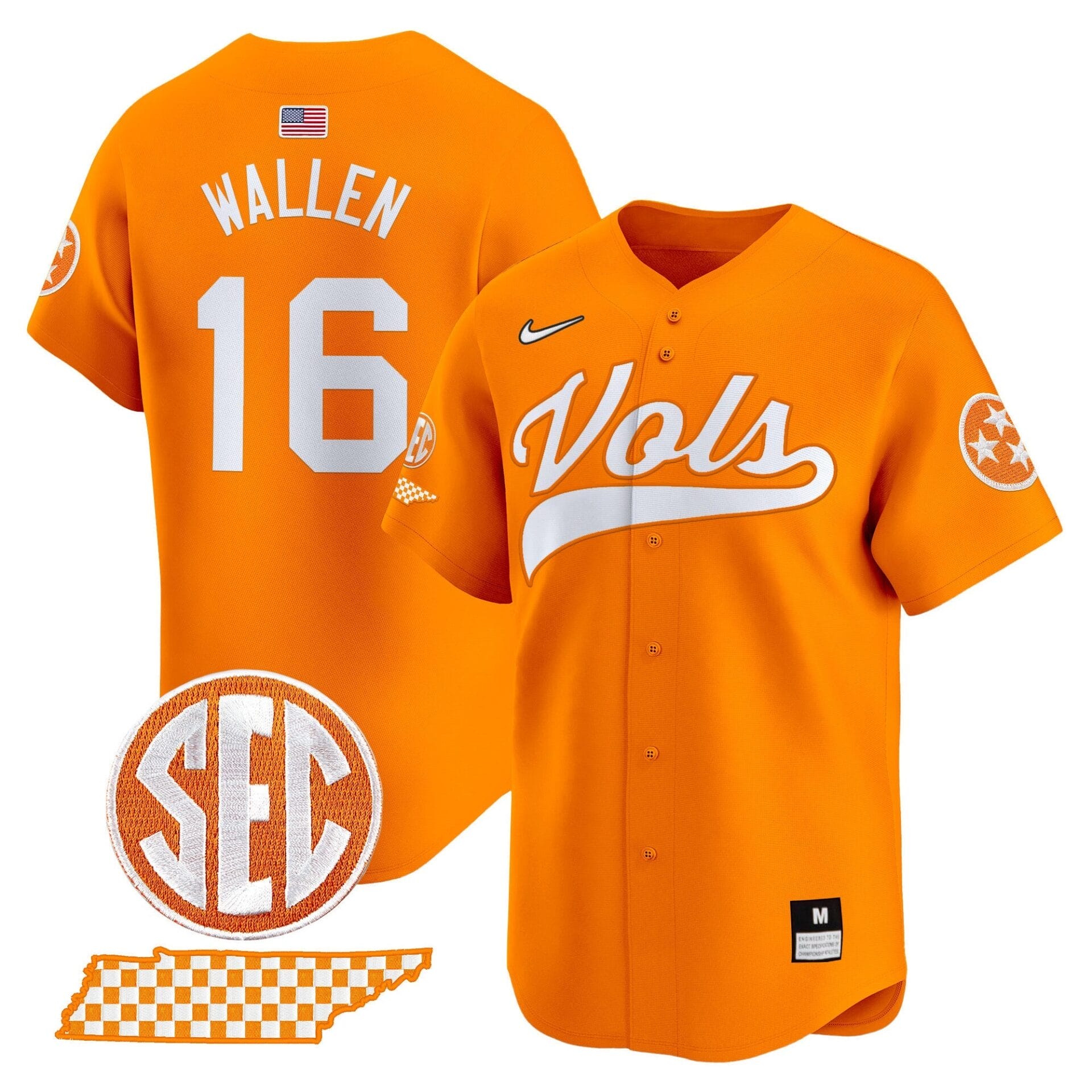 Tennessee Volunteers 2024 Vapor Premier Limited Baseball Jersey - All Stitched - Image 23