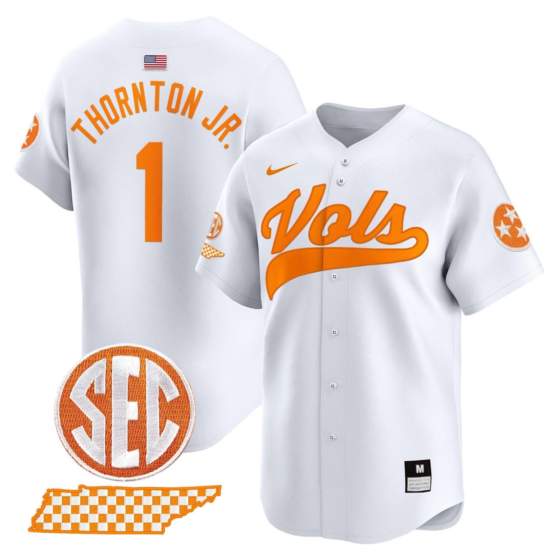 Tennessee Volunteers 2024 Vapor Premier Limited Baseball Jersey - All Stitched - Image 16