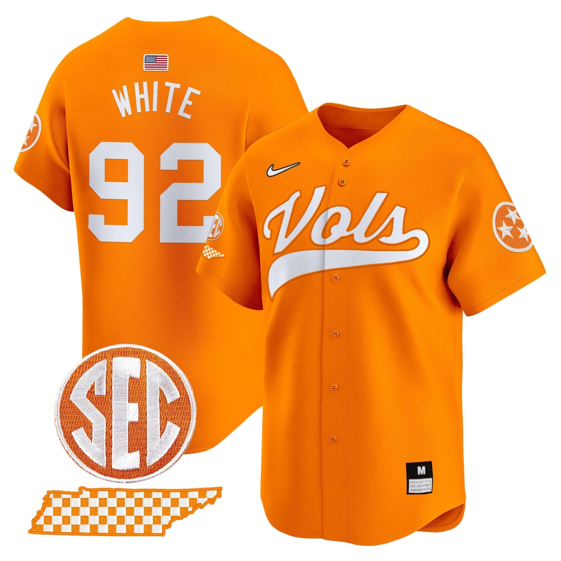 Tennessee Volunteers 2024 Vapor Premier Limited Baseball Jersey - All Stitched - Image 26