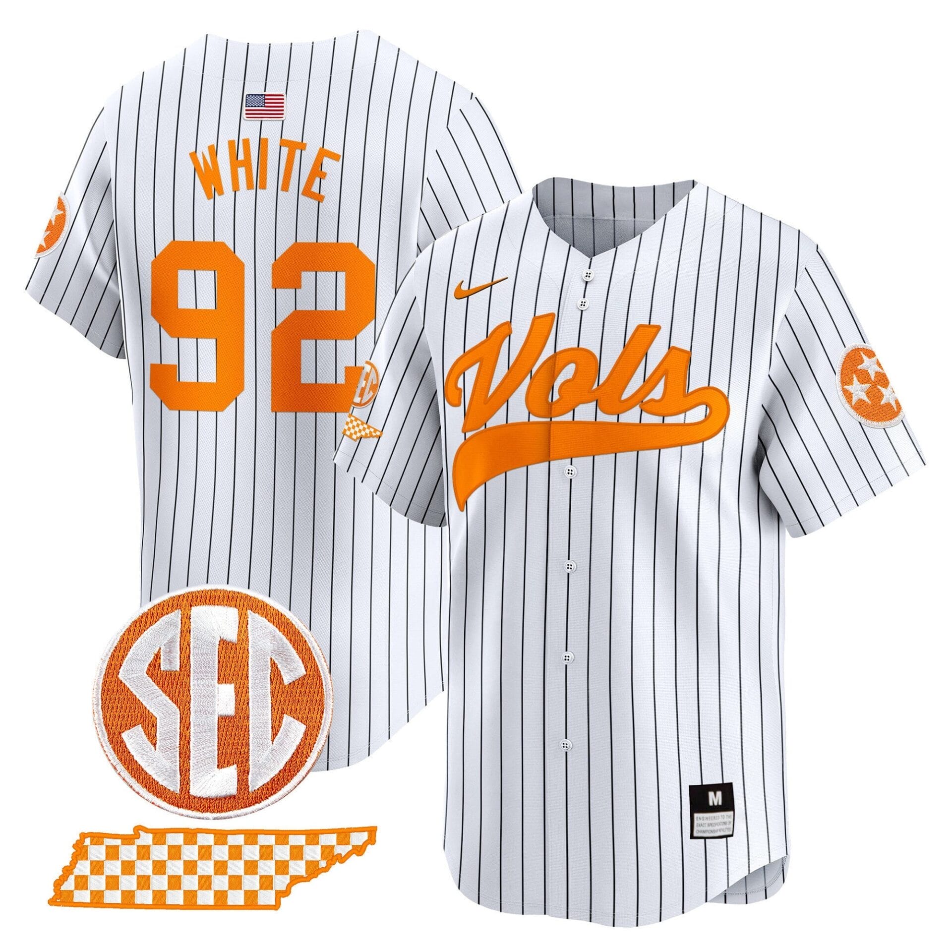 Tennessee Volunteers 2024 Vapor Premier Limited Baseball Jersey - All Stitched - Image 35