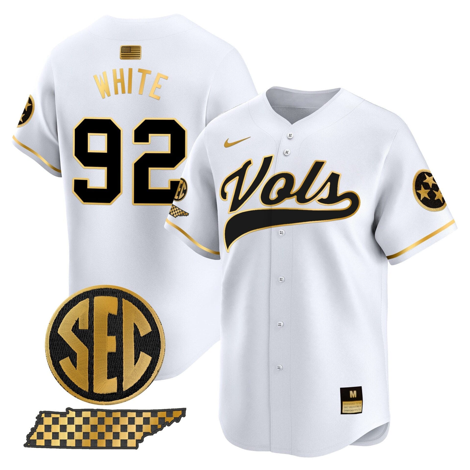 Tennessee Volunteers 2024 Vapor Premier Limited Baseball Jersey - All Stitched - Image 44