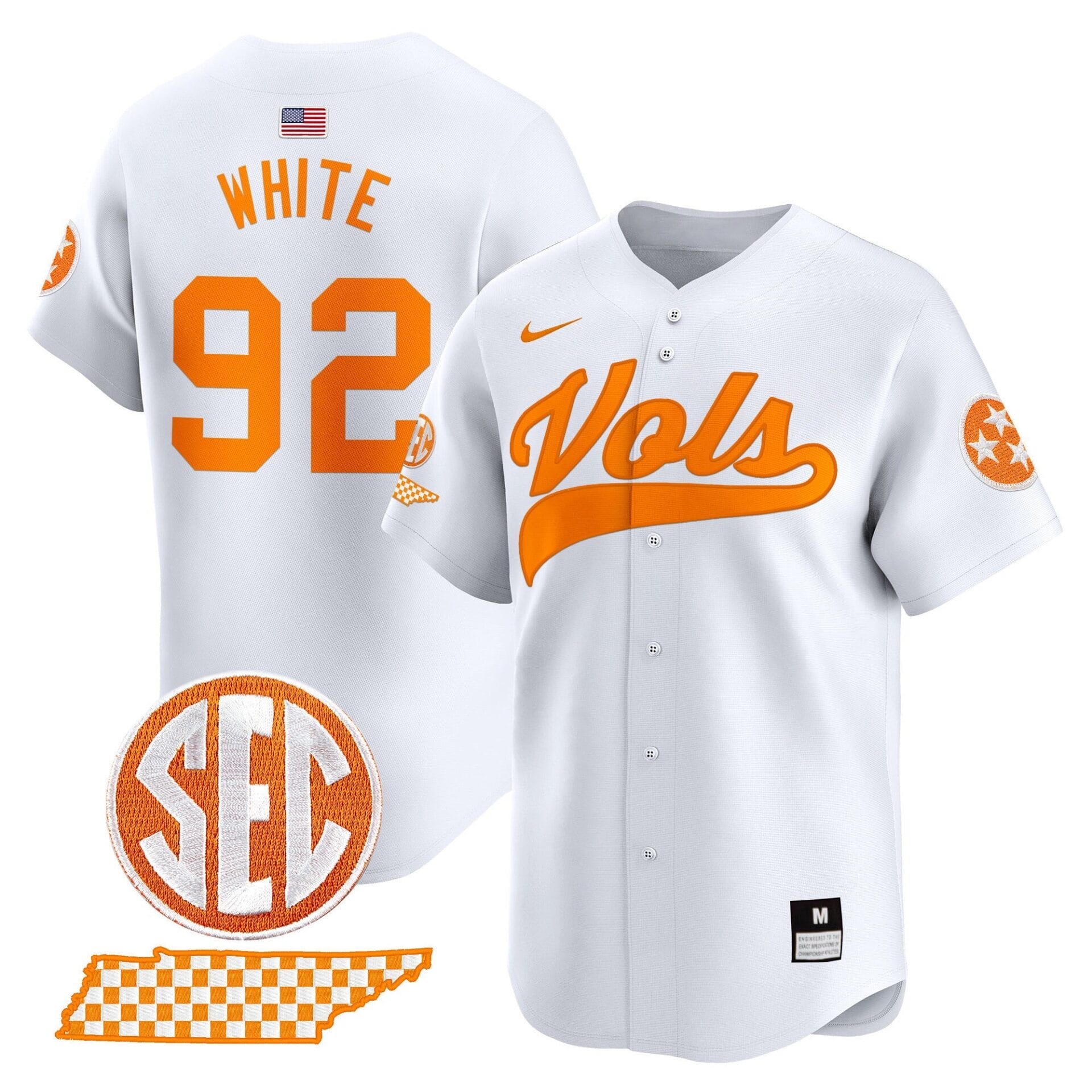 Tennessee Volunteers 2024 Vapor Premier Limited Baseball Jersey - All Stitched - Image 17