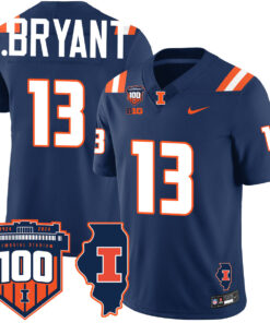 Alternative view of Illinois Football Vapor Jersey - All Stitched