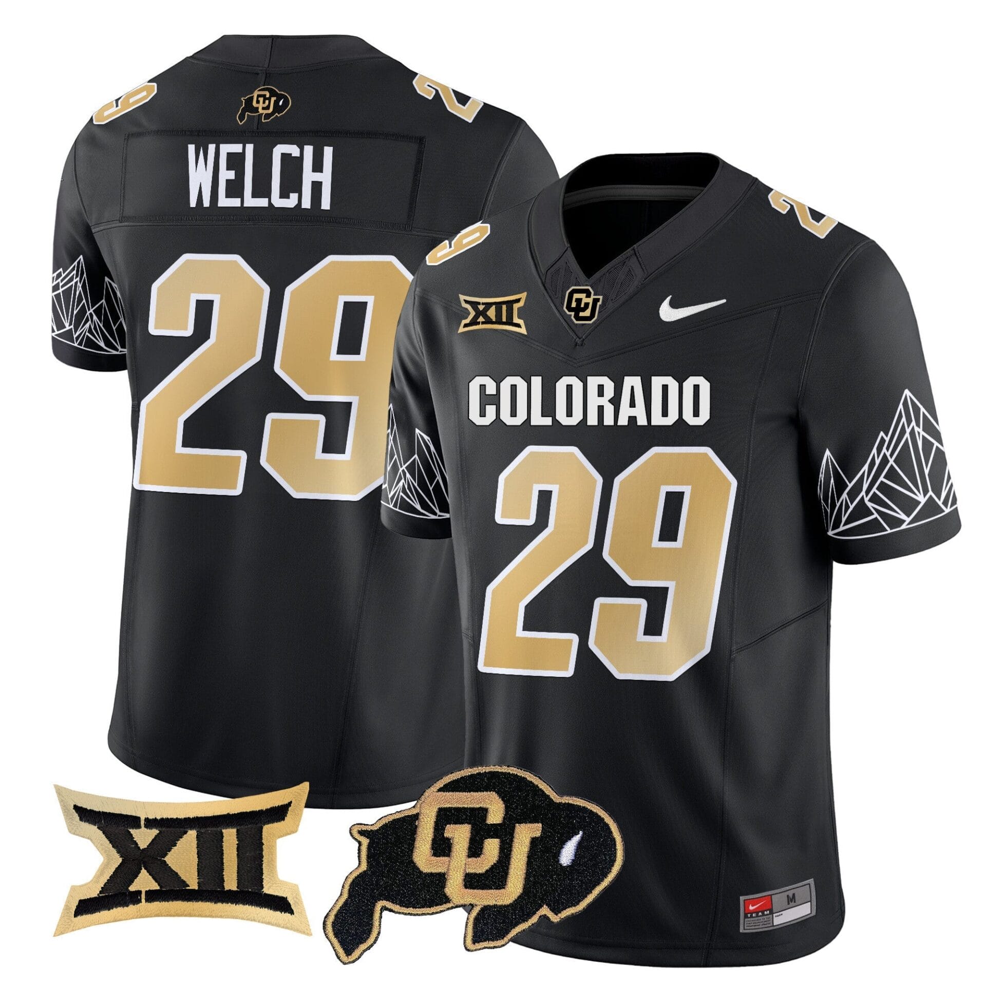 Colorado Buffaloes Vapor Limited Jersey V3 - Big 12 XII Patch - All Stitched - Image 4