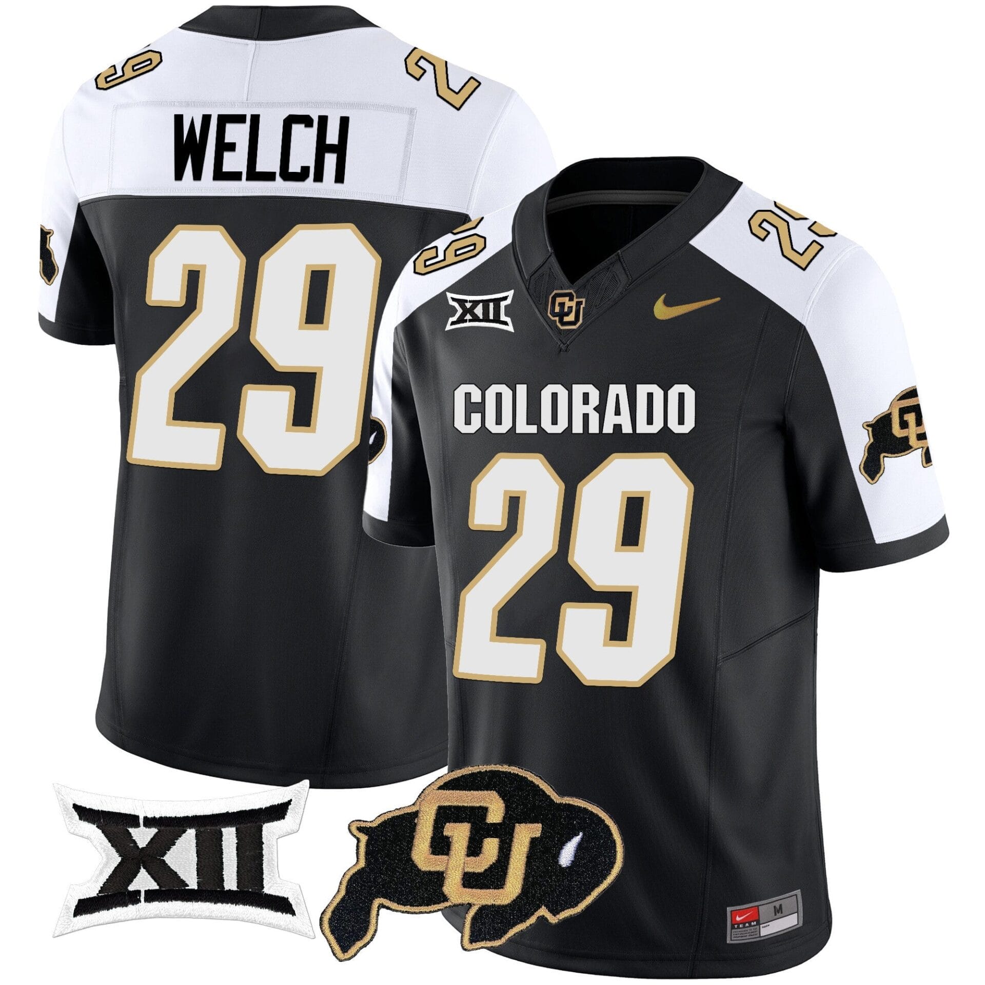 Colorado Buffaloes Vapor Limited Jersey V2 - Big 12 XII Patch - All Stitched - Image 4