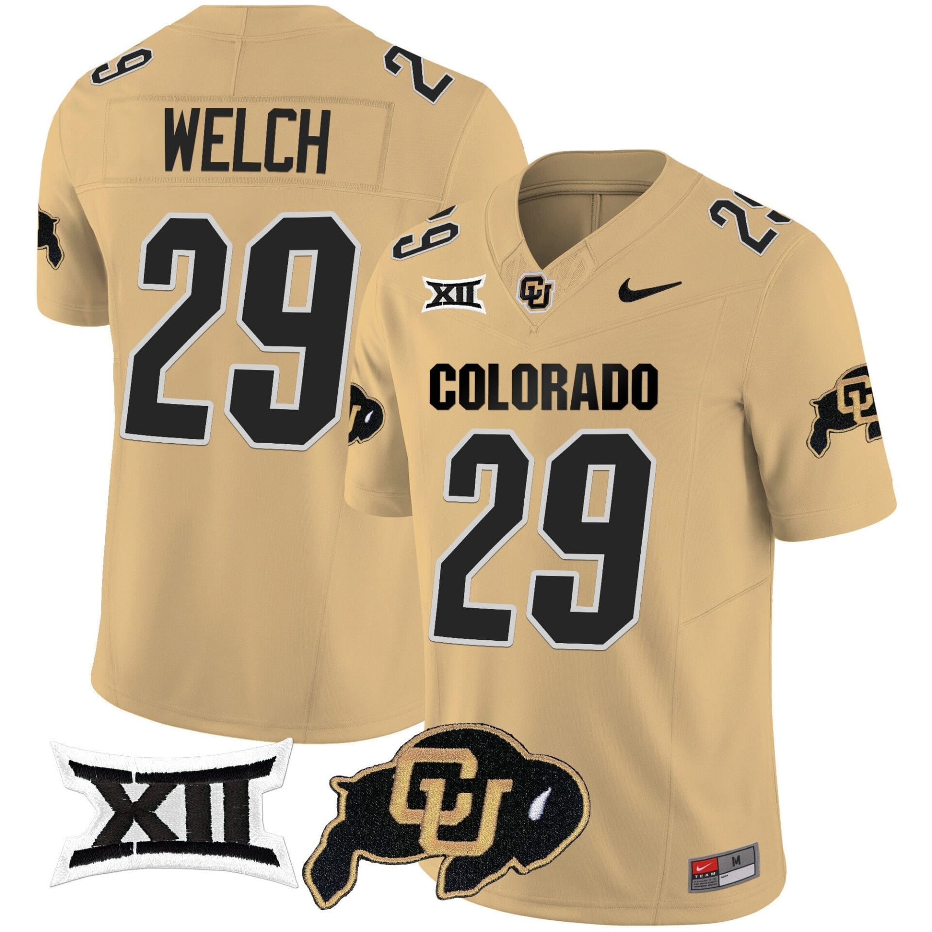 Colorado Buffaloes Vapor Limited Jersey V2 - Big 12 XII Patch - All Stitched - Image 35