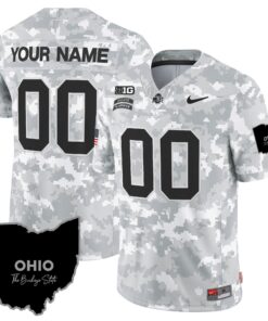 Ohio State Buckeyes 2024 Salute to Service Vapor Limited Custom Jersey - All Stitched