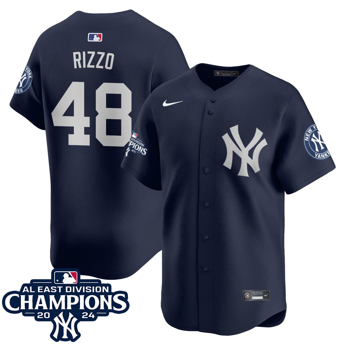 Yankees 2024 AL East Champions Jersey - All Stitched - Image 40