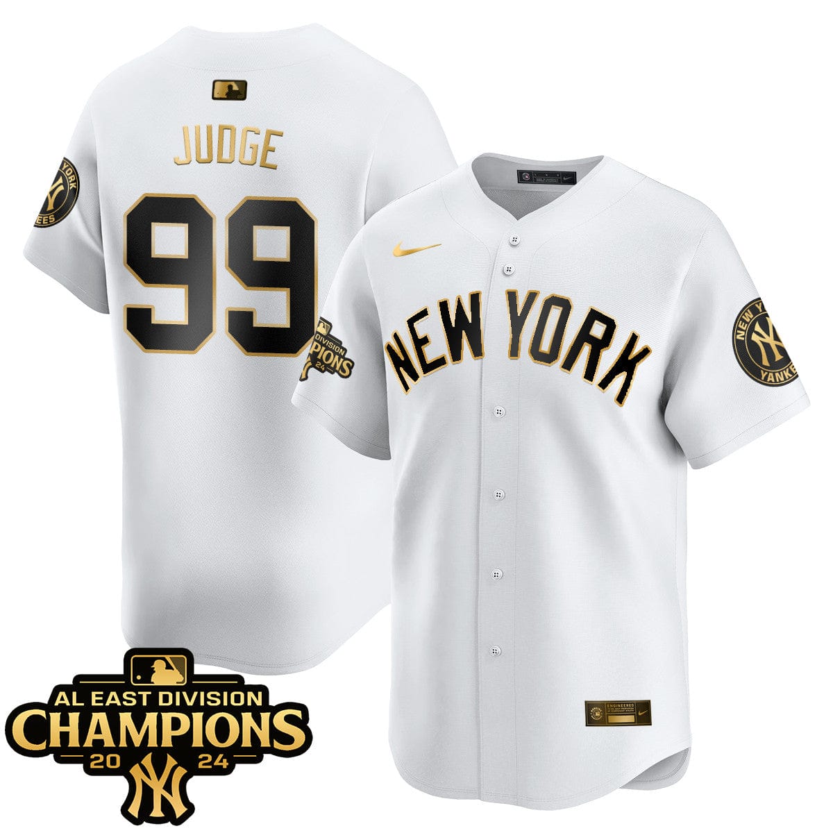 Yankees 2024 AL East Champions Jersey - All Stitched - Image 5