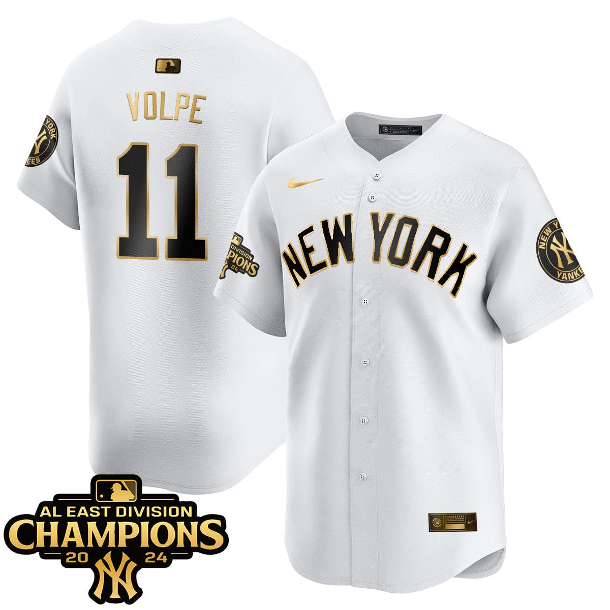 Yankees 2024 AL East Champions Jersey - All Stitched - Image 11