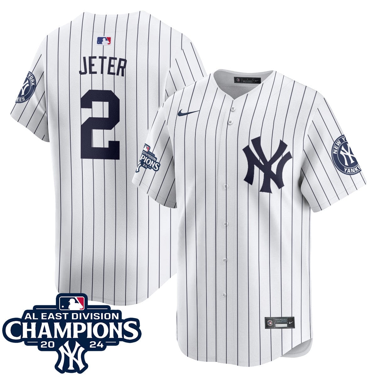 Yankees 2024 AL East Champions Jersey - All Stitched - Image 24